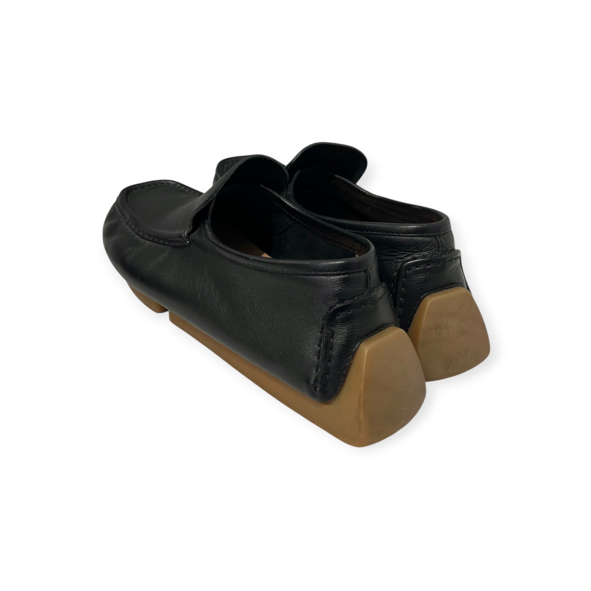 BOTTEGA VENETA/Loafers/Leather/BLK/DRIVERS BROWN SOLES view 3
