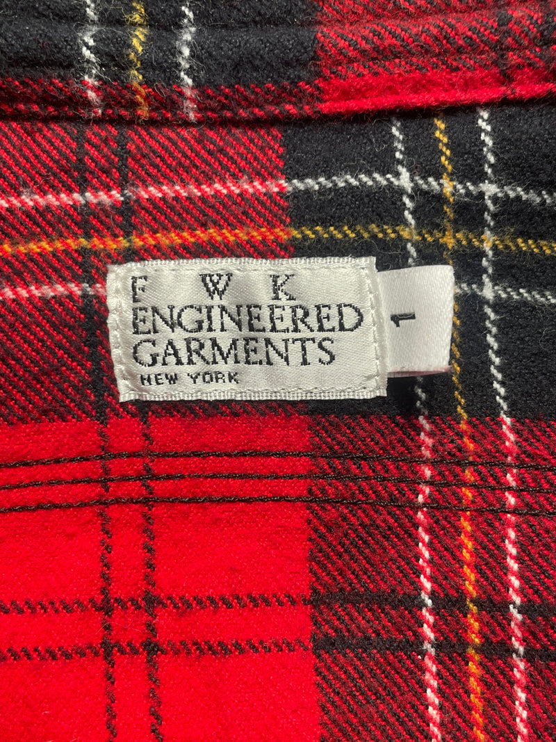 Engineered Garments/Flannel Shirt/1/Cotton/RED/Plaid/