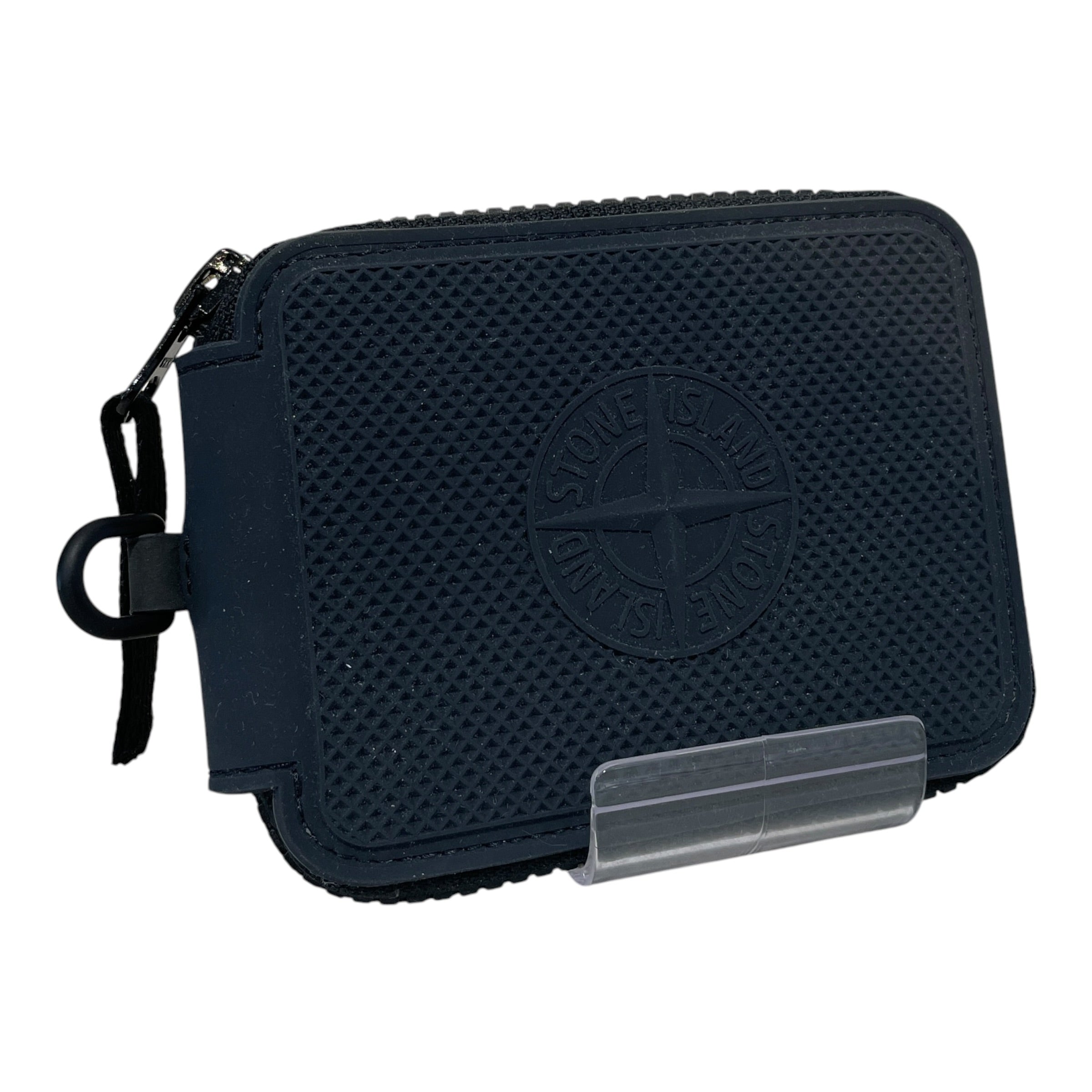 STONE ISLAND/Wallet/BLK/Rubberized Silicone Zip Wallet view 1
