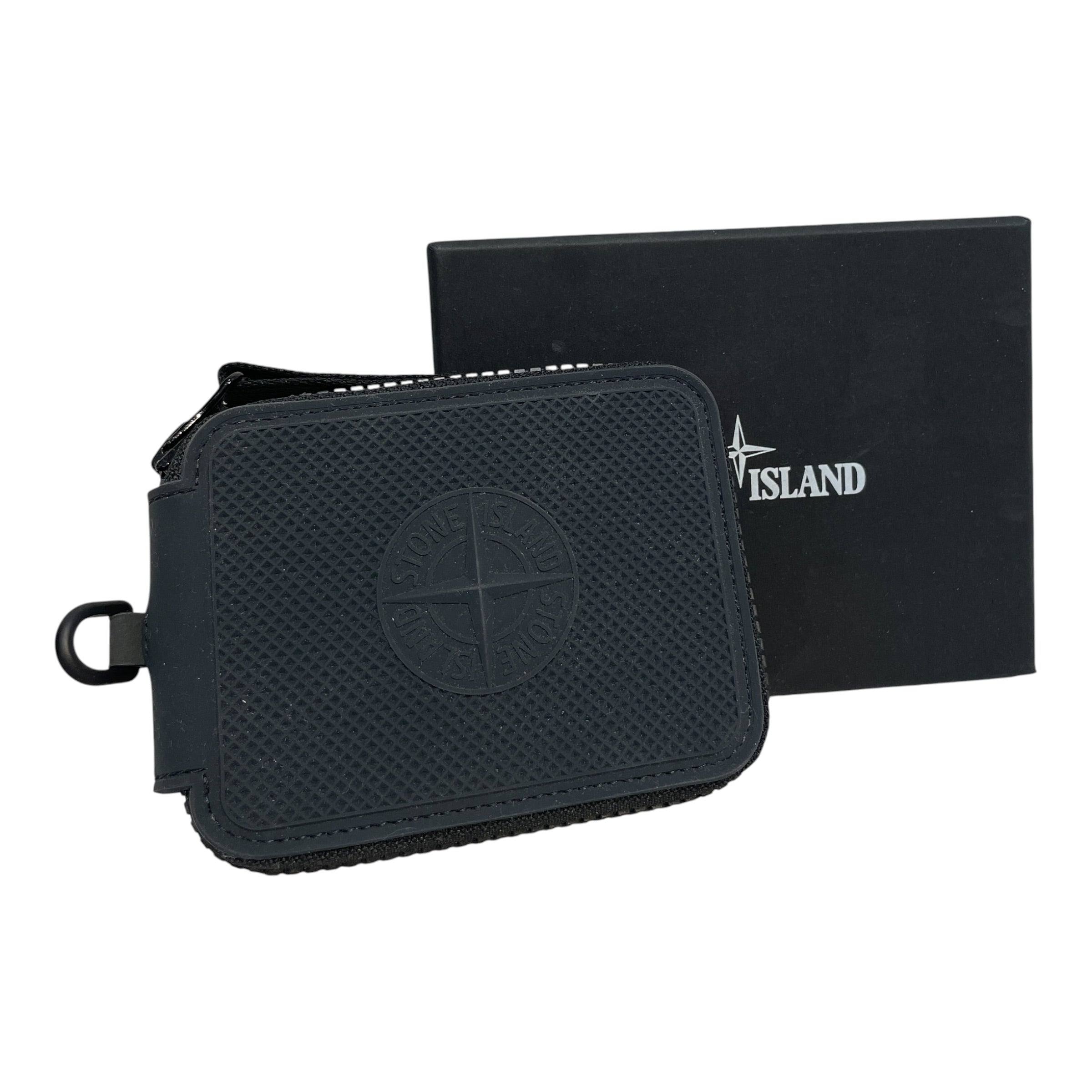 STONE ISLAND/Wallet/BLK/Rubberized Silicone Zip Wallet view 4