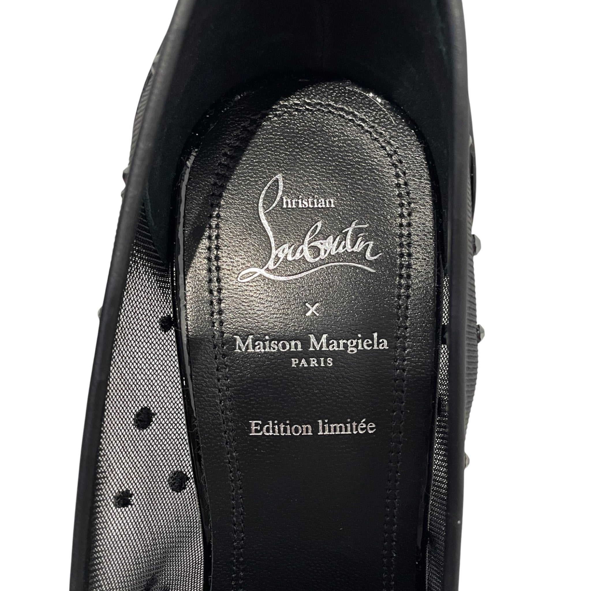 Christian Louboutin/Maison Margiela/Heels/US 7.5/Nylon/BLK/BRIDIELA UNA STRASS PUMP 100 view 3