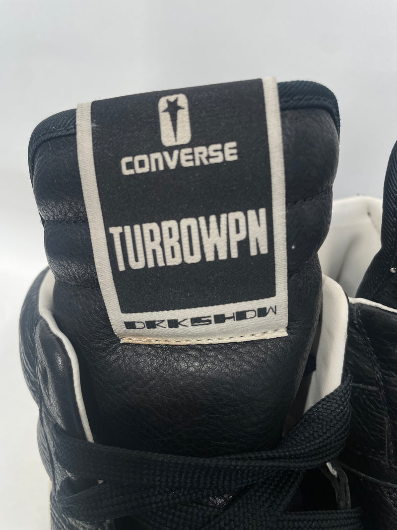 CONVERSE/RICK OWENS DRKSHDW/Hi-Sneakers/US 11/Leather/BLK/Turbowpn