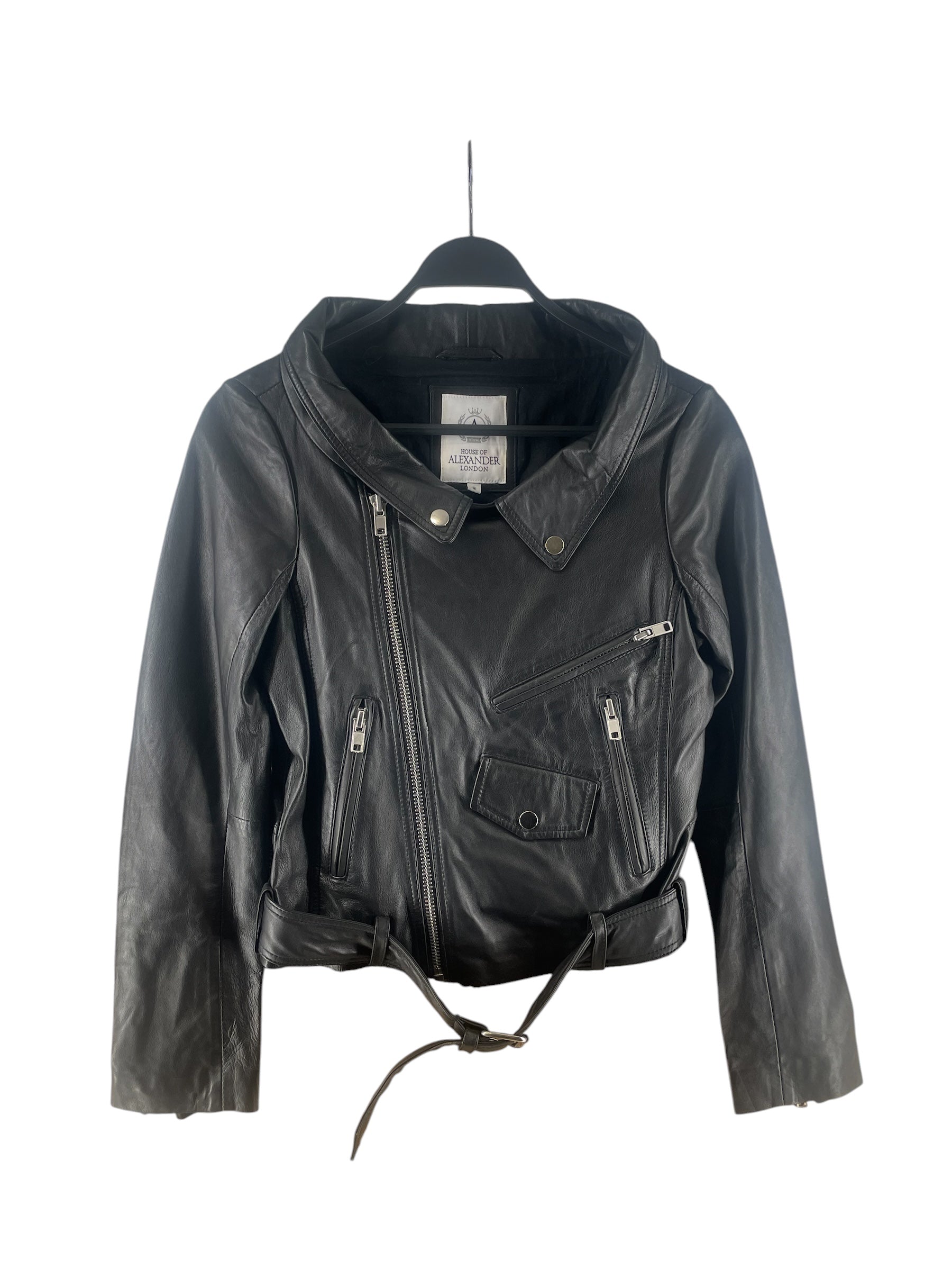 HOUSE OF ALEXANDER LONDON/Leather Jkt/S/Graphic/Leather/BLK/FLORAL BACK EMBROIDERY view 1