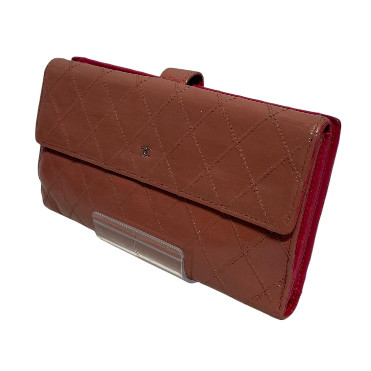 CHANEL/Long Wallet/Leather/PNK/QUILTED LONG WALLET view 1