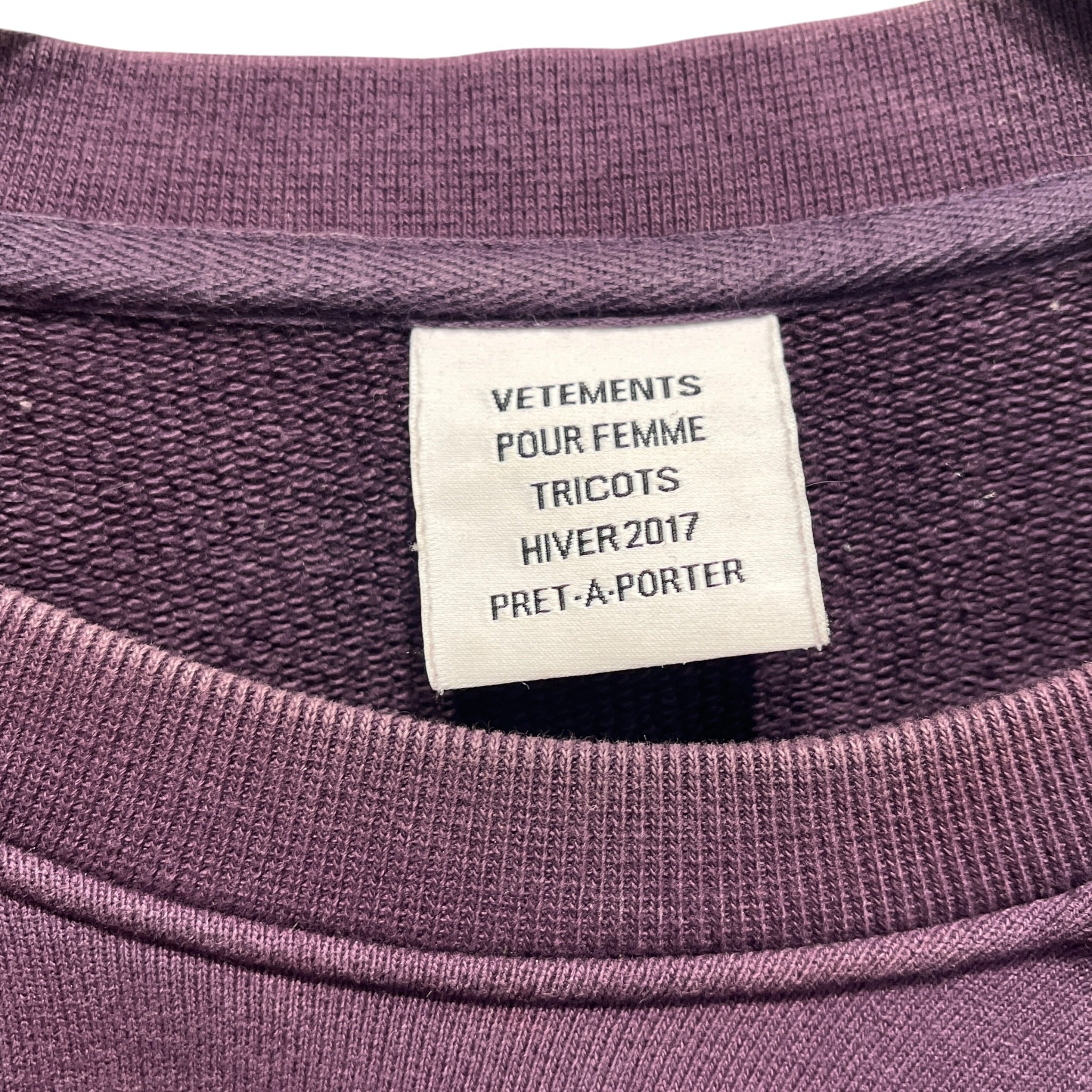 VETEMENTS/Sweatshirt/L/Cotton/PPL/"UNSKINNY" view 3