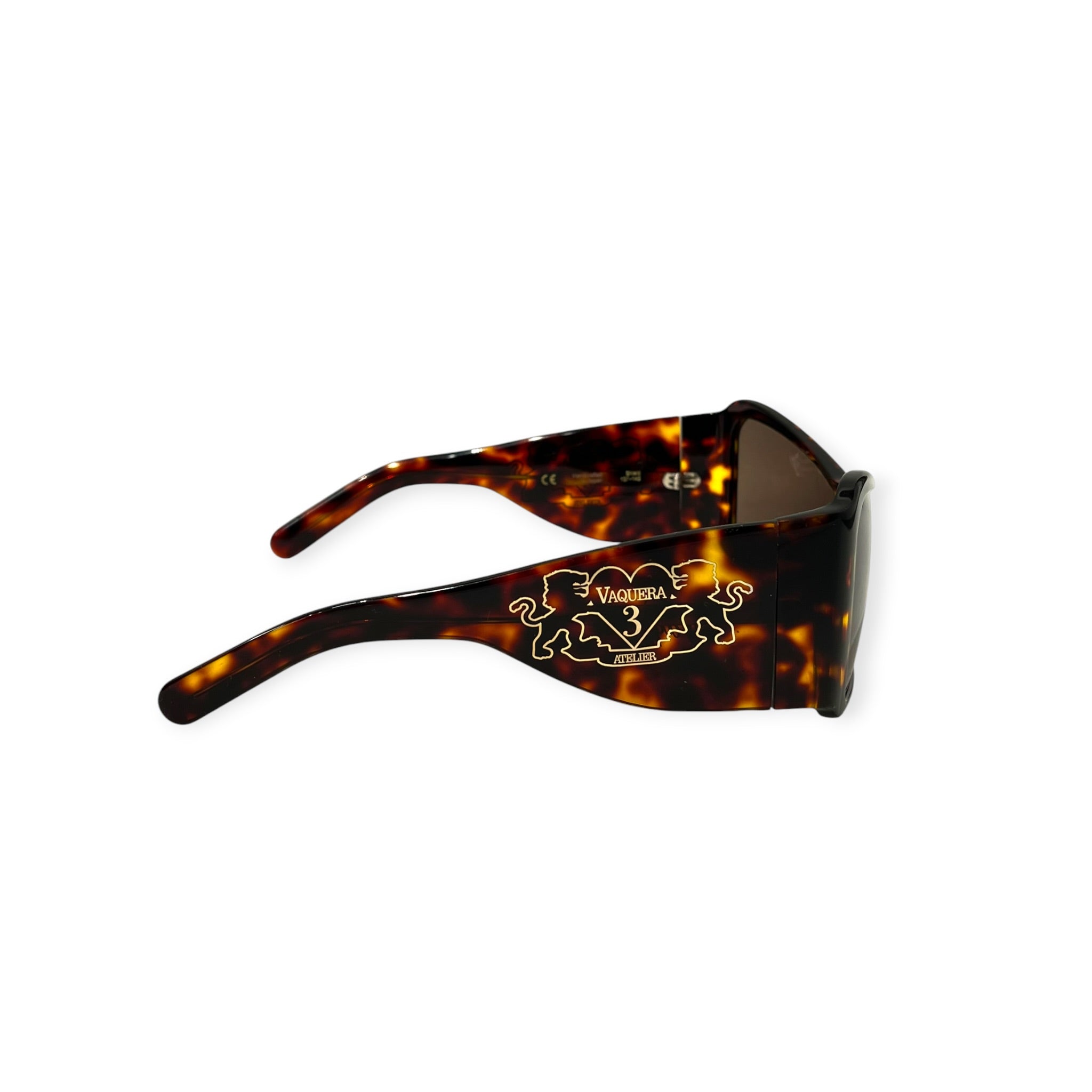 Vaquera/Sunglasses/Plastic/BRW/L's/shield tortoise 3wcase 137-142 view 2