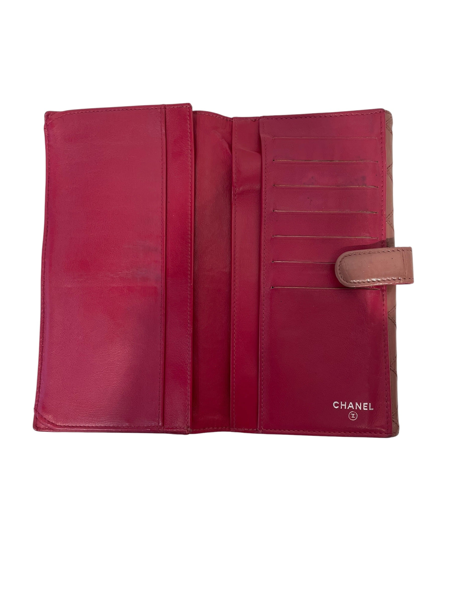CHANEL/Long Wallet/Leather/PNK/QUILTED LONG WALLET view 4