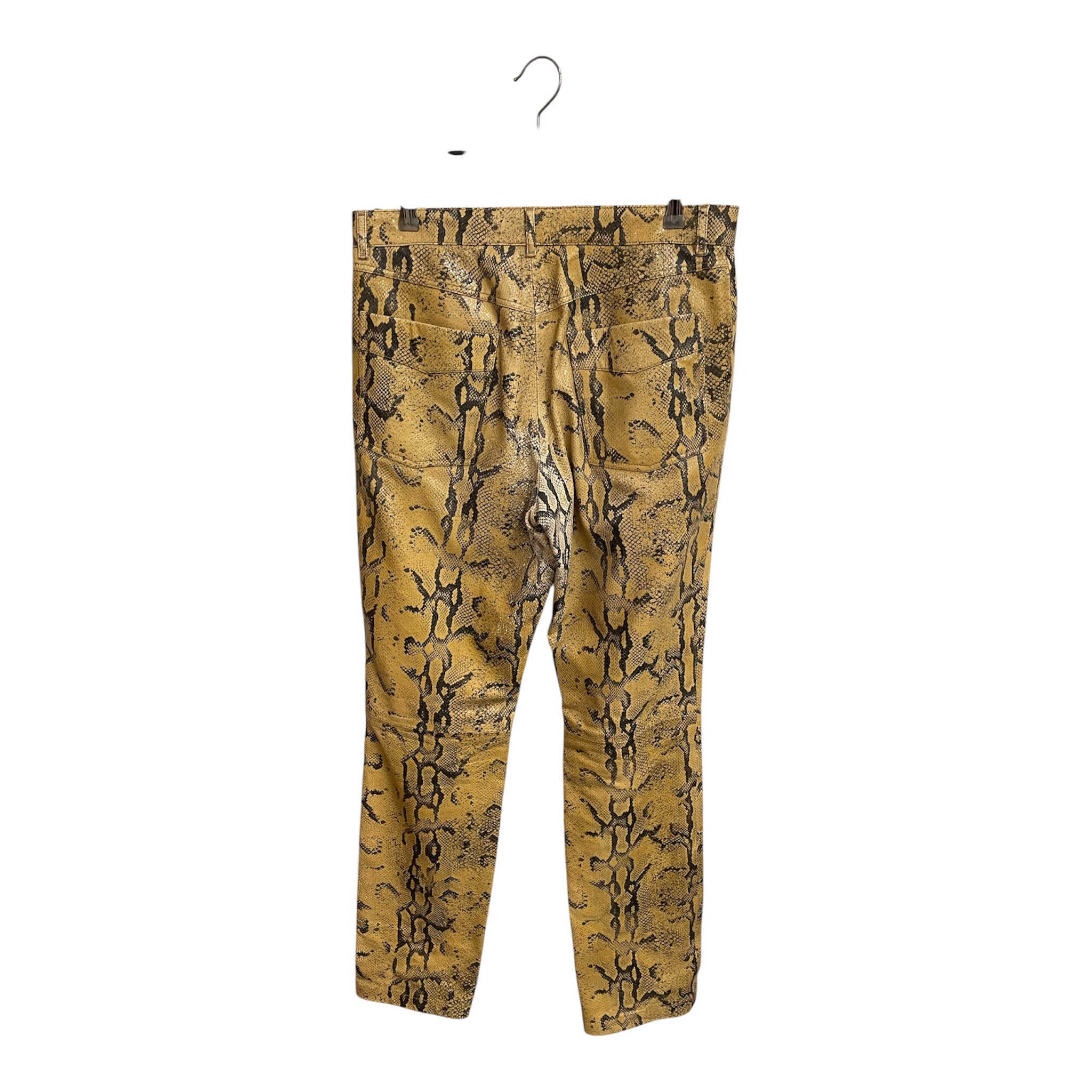 Acne Studios/Straight Pants/48/Lambskin/IVR/Animal Pattern/SNAKE SKIN LAMB LEATHER PANTS view 2