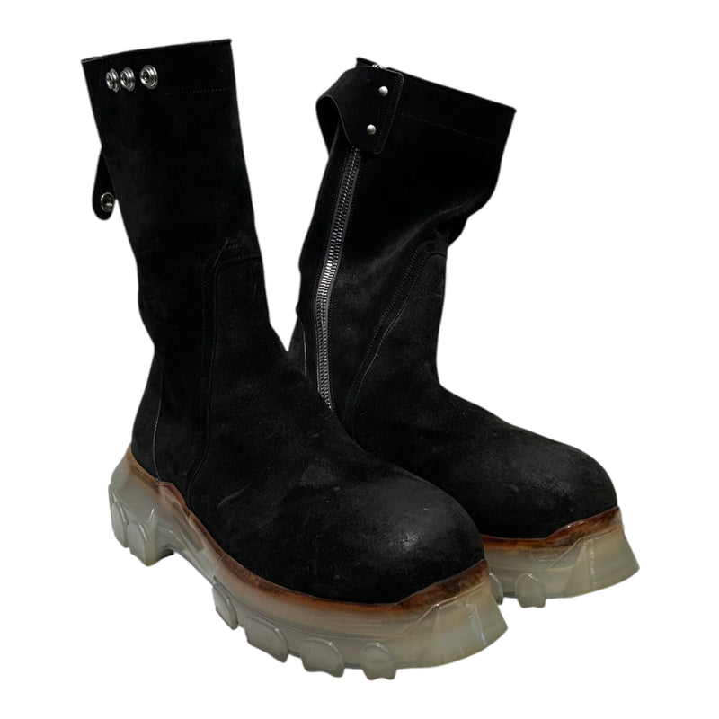 Rick Owens/Boots/EU 45/Suede/BLK/TRACTOR TRANSPARENT SOLE ZIP