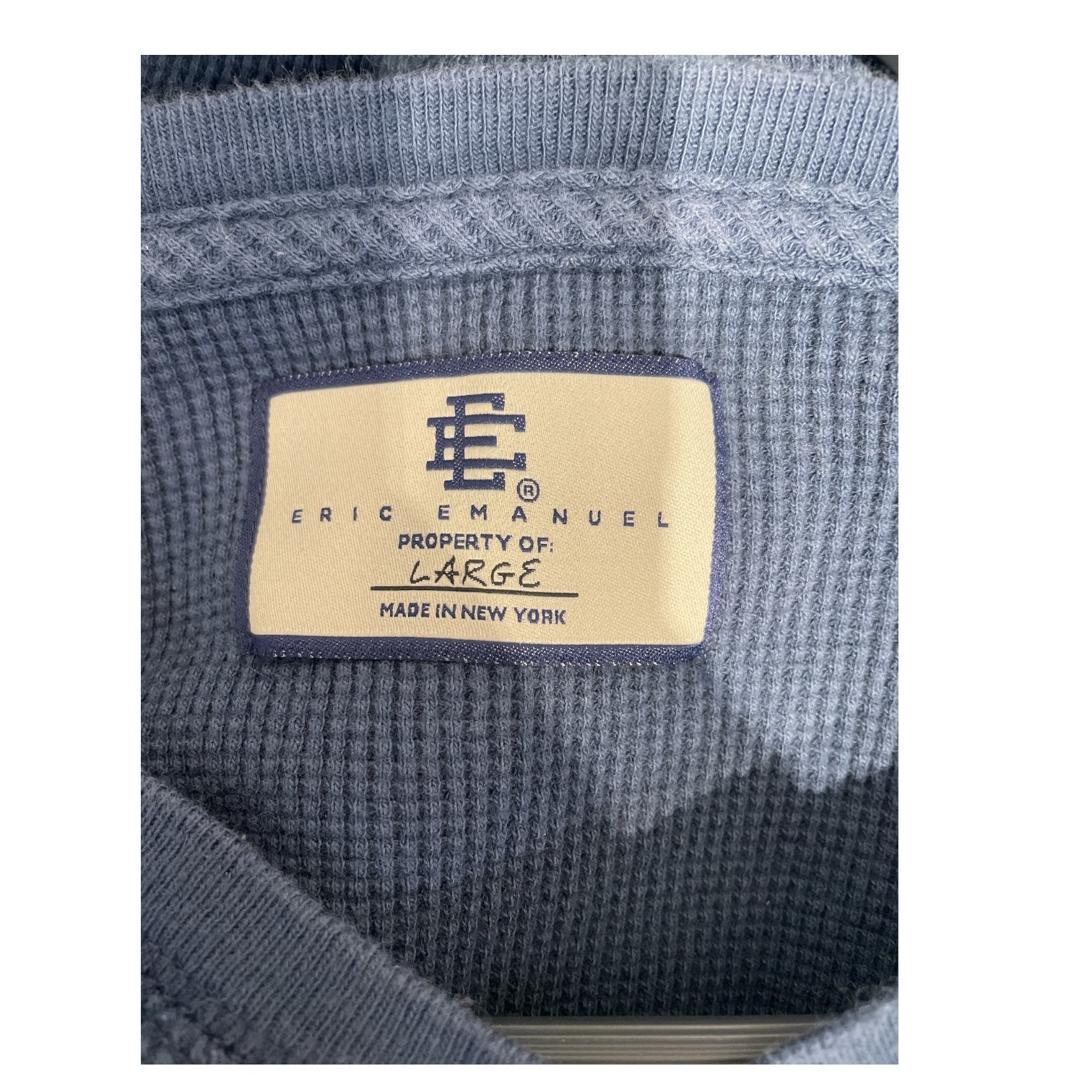 ERIC EMANUEL/LS T-Shirt/L/Cotton/BLU/ view 3