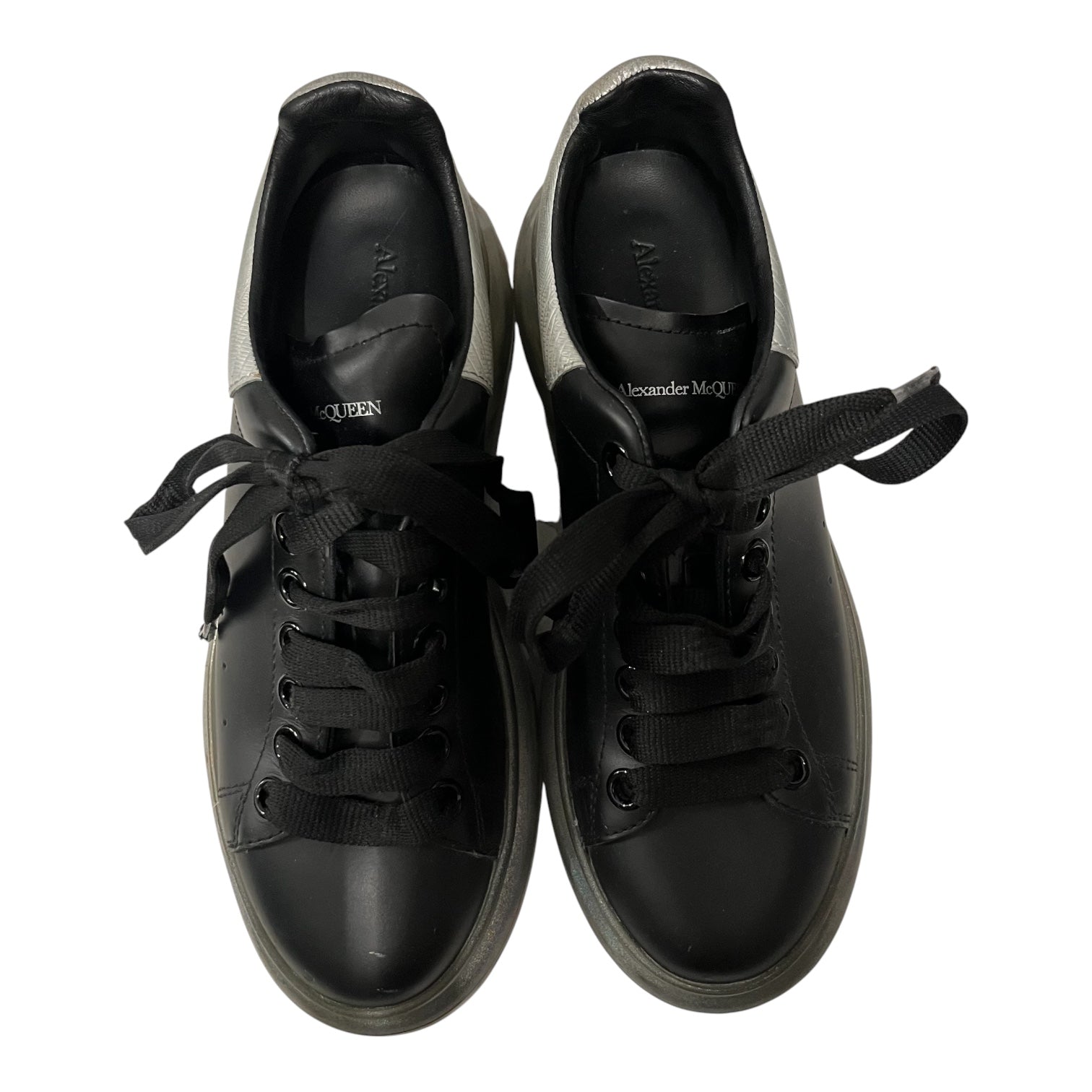 Alexander McQueen/Low-Sneakers/US 6.5/Leather/BLK/iridescent view 4