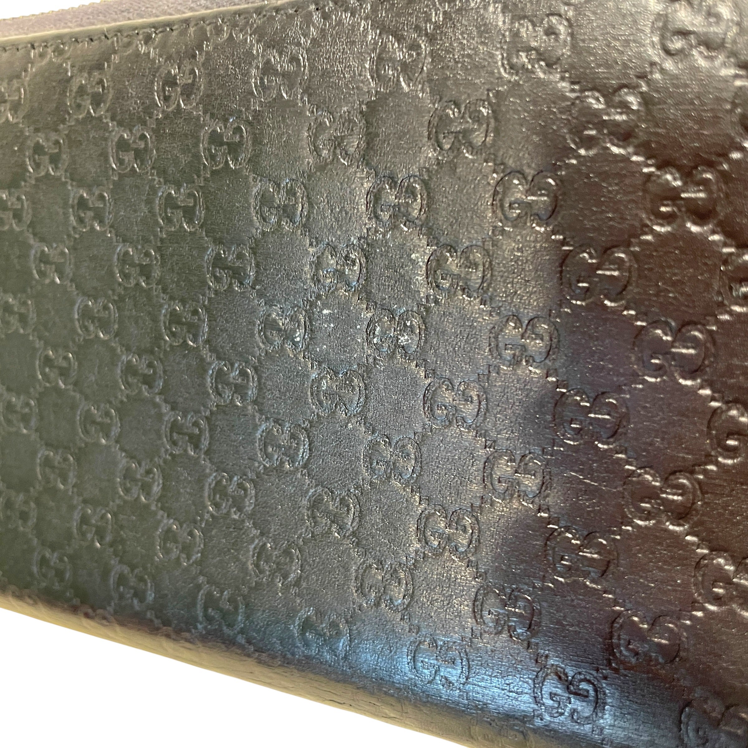 GUCCI/Long Wallet/Monogram/Leather/BLK/Microguccissima Zip-Around view 4