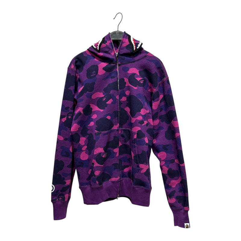 A BATHING APE/Hoodie/M/Camouflage/Cotton/PPL/CAMO SHARK ZIP UP HOODIE