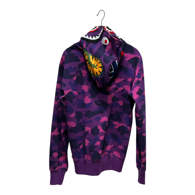 A BATHING APE/Hoodie/M/Camouflage/Cotton/PPL/CAMO SHARK ZIP UP HOODIE