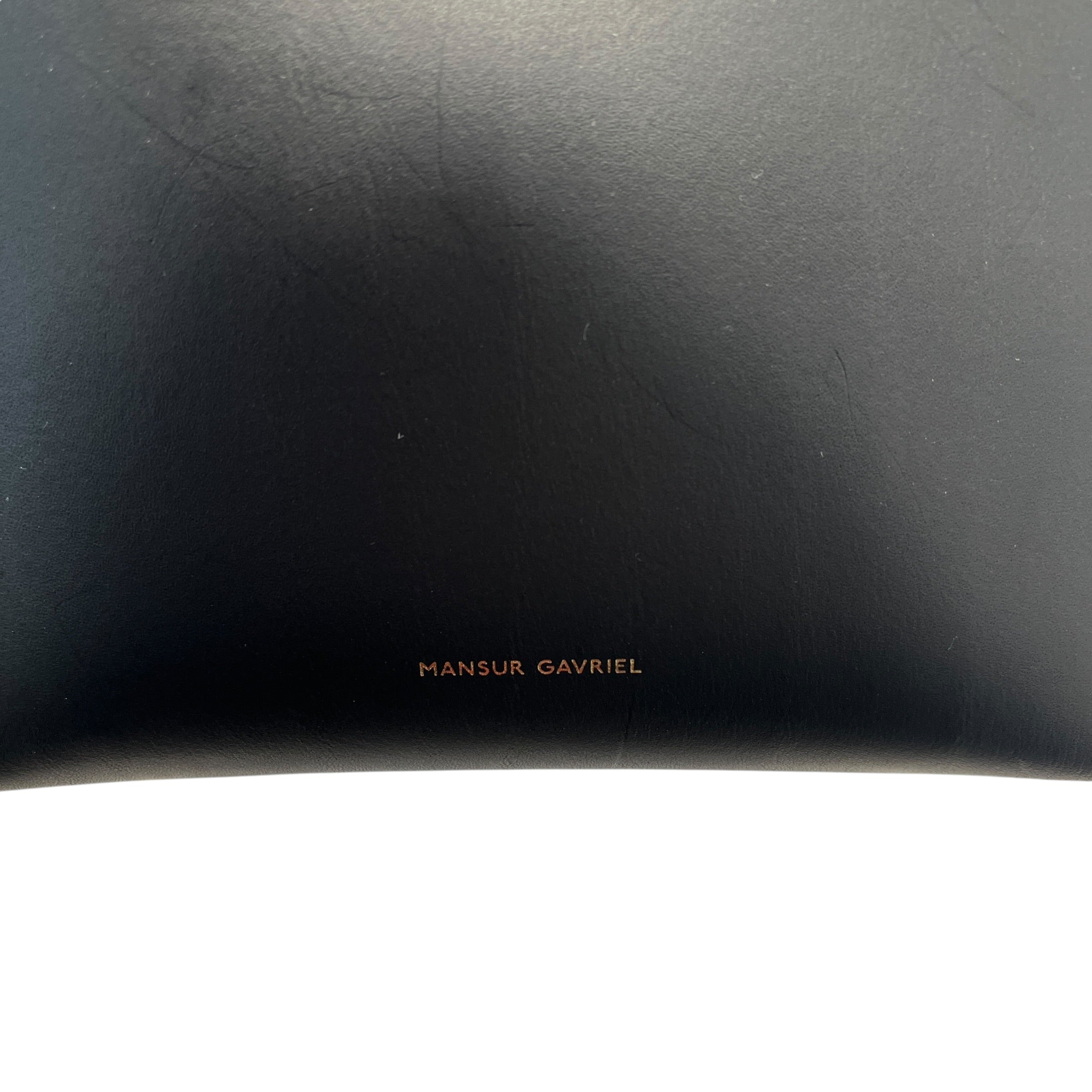 Mansur Gavriel/Cross Body Bag/Leather/BLK/MINI BUCKET BAG/PINK INTERIOR view 3