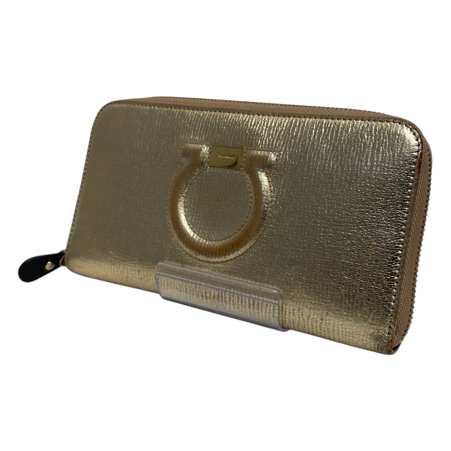 Salvatore Ferragamo/Long Wallet/Leather/GLD/L's/Gancini Gold Long Wallet view 1