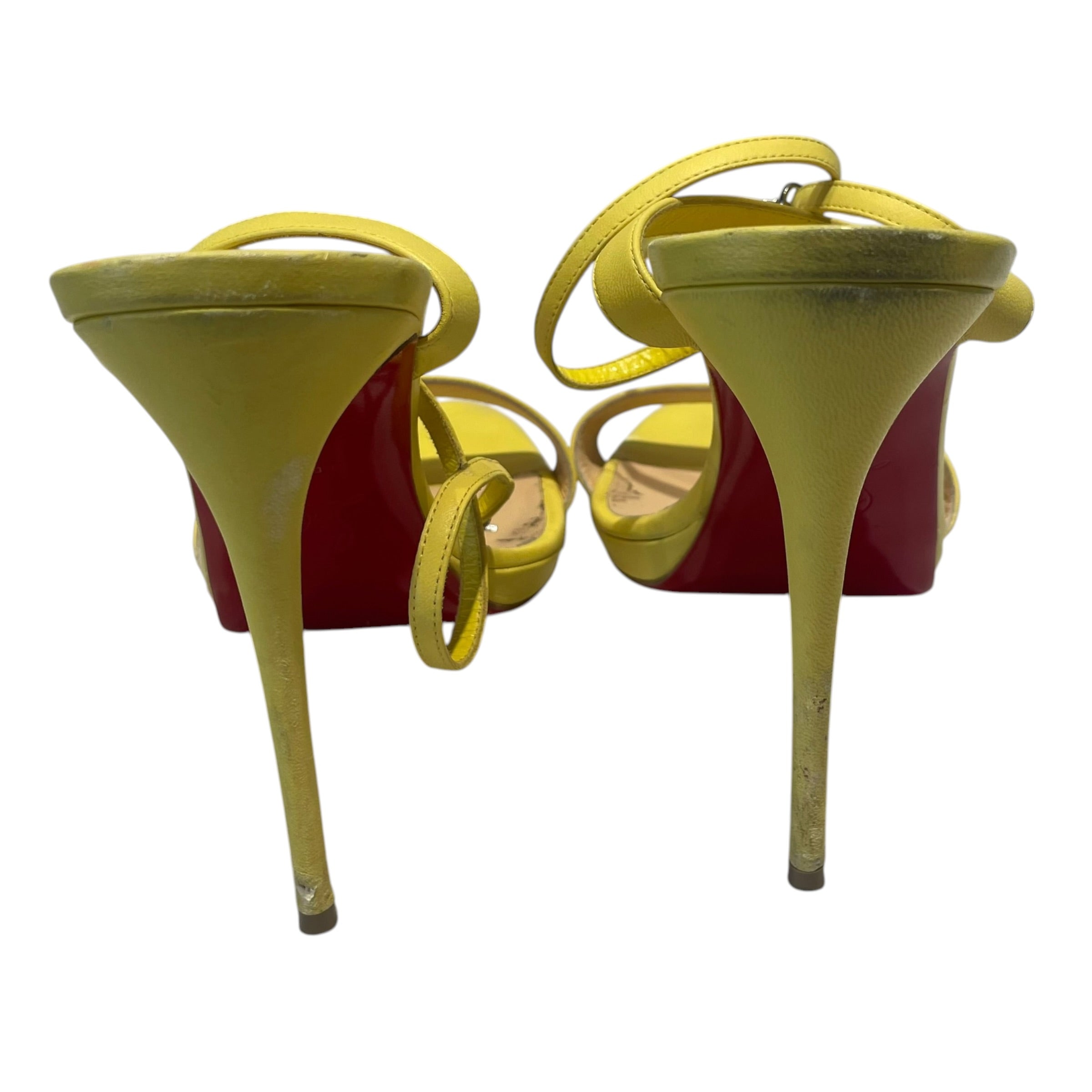 Christian Louboutin/Heels/EU 40.5/Leather/YEL/Queen Strappy view 5