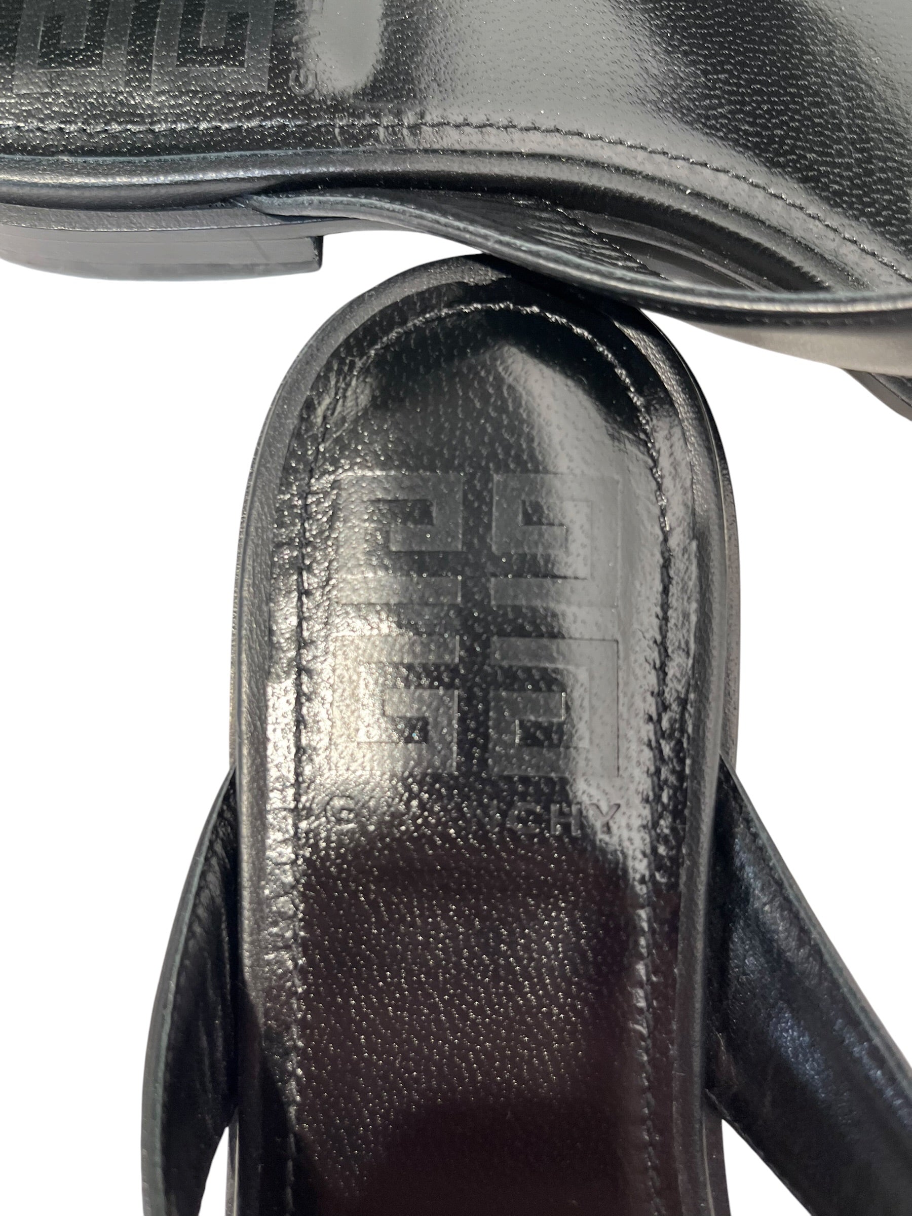 GIVENCHY/Sandals/EU 37/Leather/BLK/G CHAIN view 3