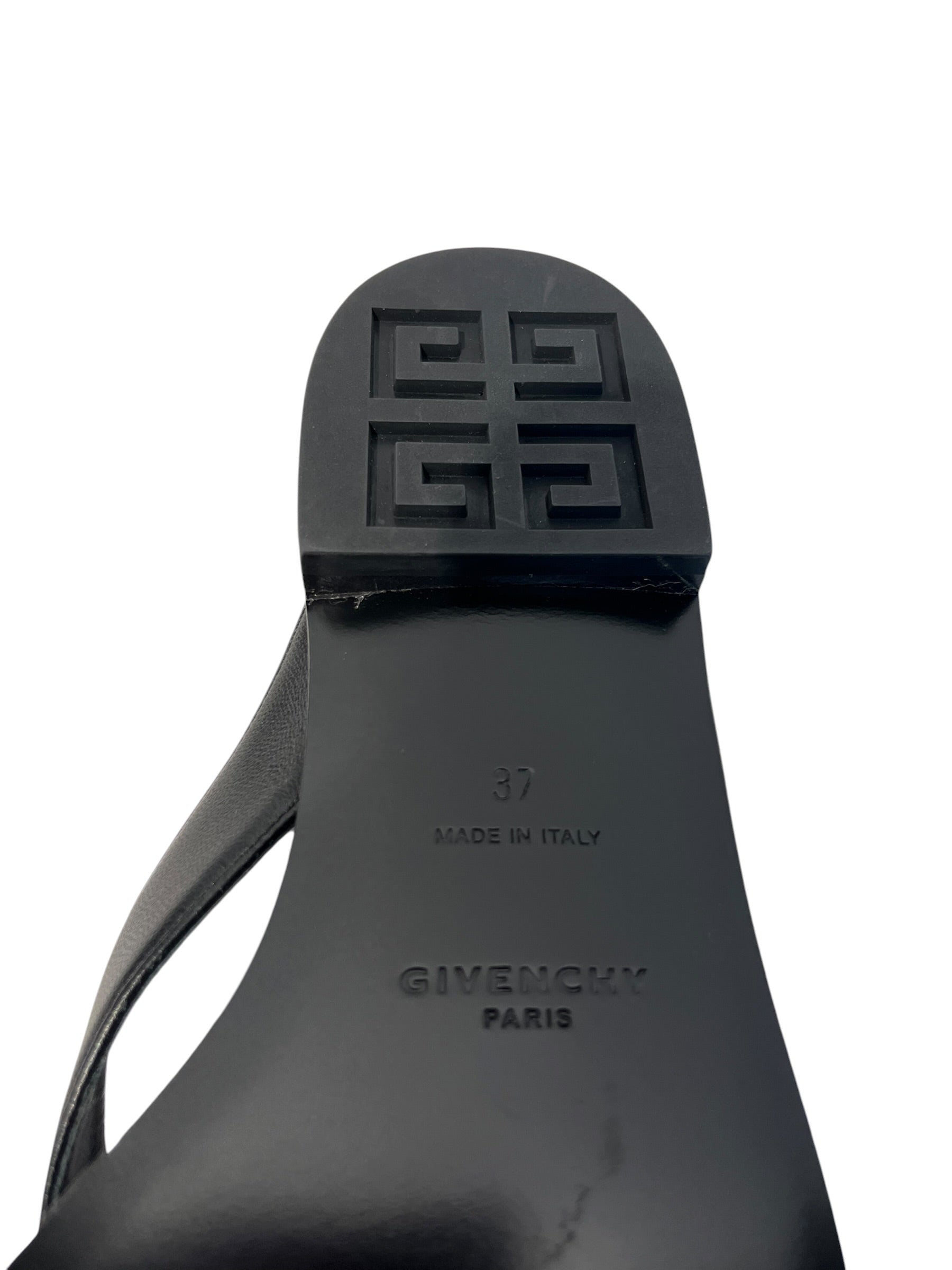 GIVENCHY/Sandals/EU 37/Leather/BLK/G CHAIN view 4