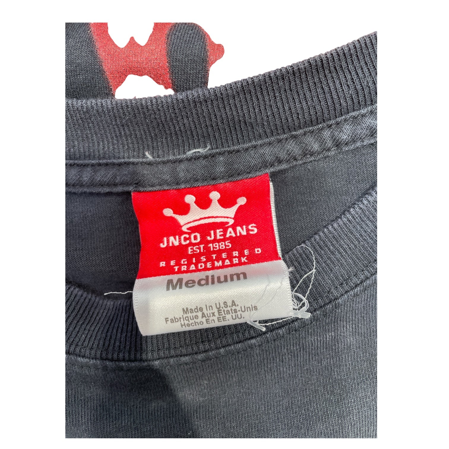 JNCO/T-Shirt/M/Cotton/BLK/90s Flame Skull view 3