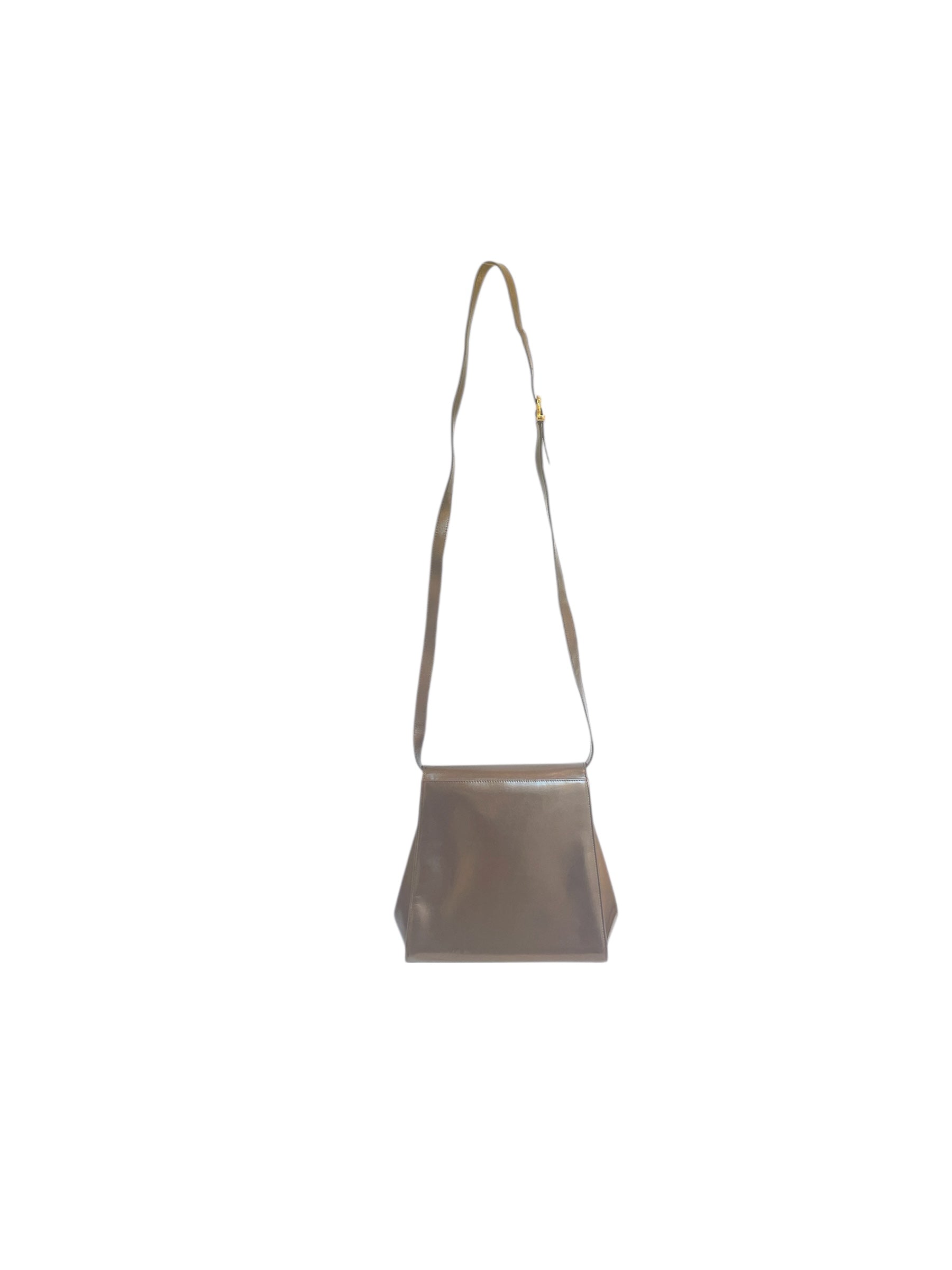 Salvatore Ferragamo/Cross Body Bag/OS/Leather/BRW/vtg brown gold links view 7