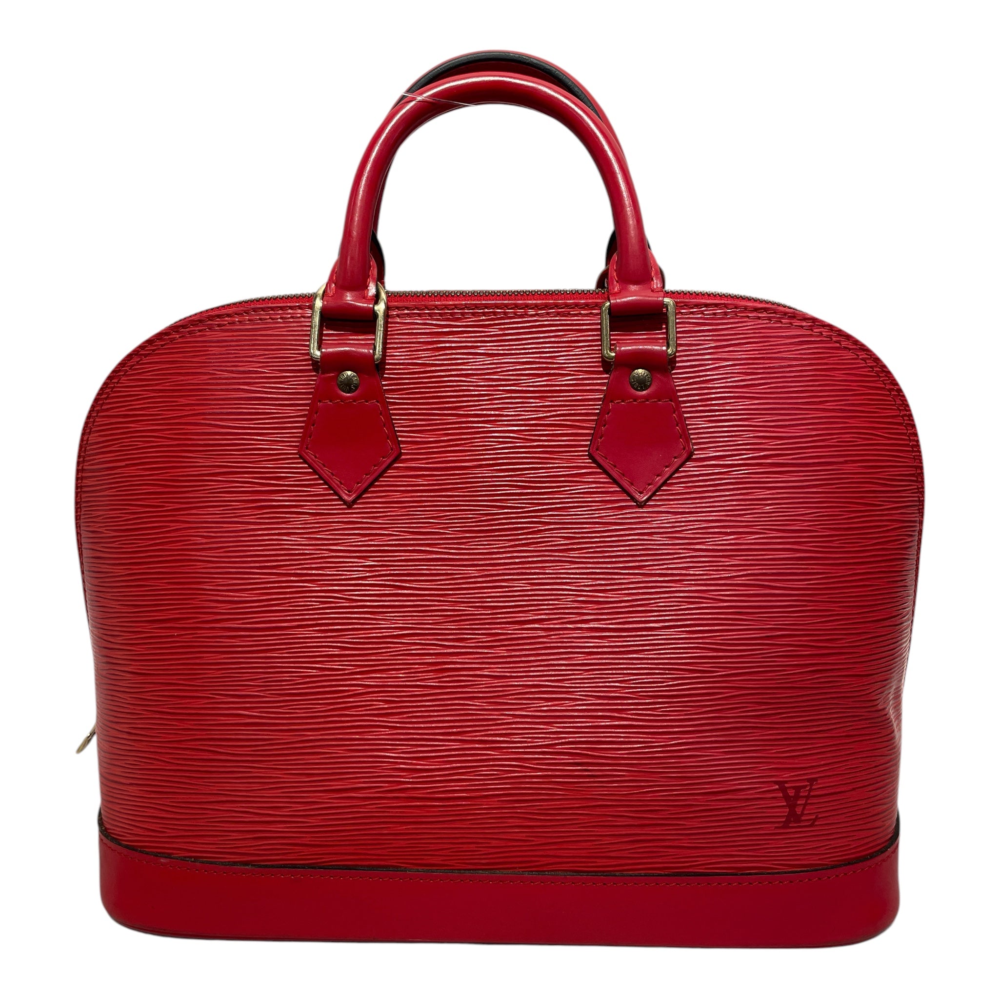 LOUIS VUITTON/Hand Bag/Leather/RED/alma bag view 1