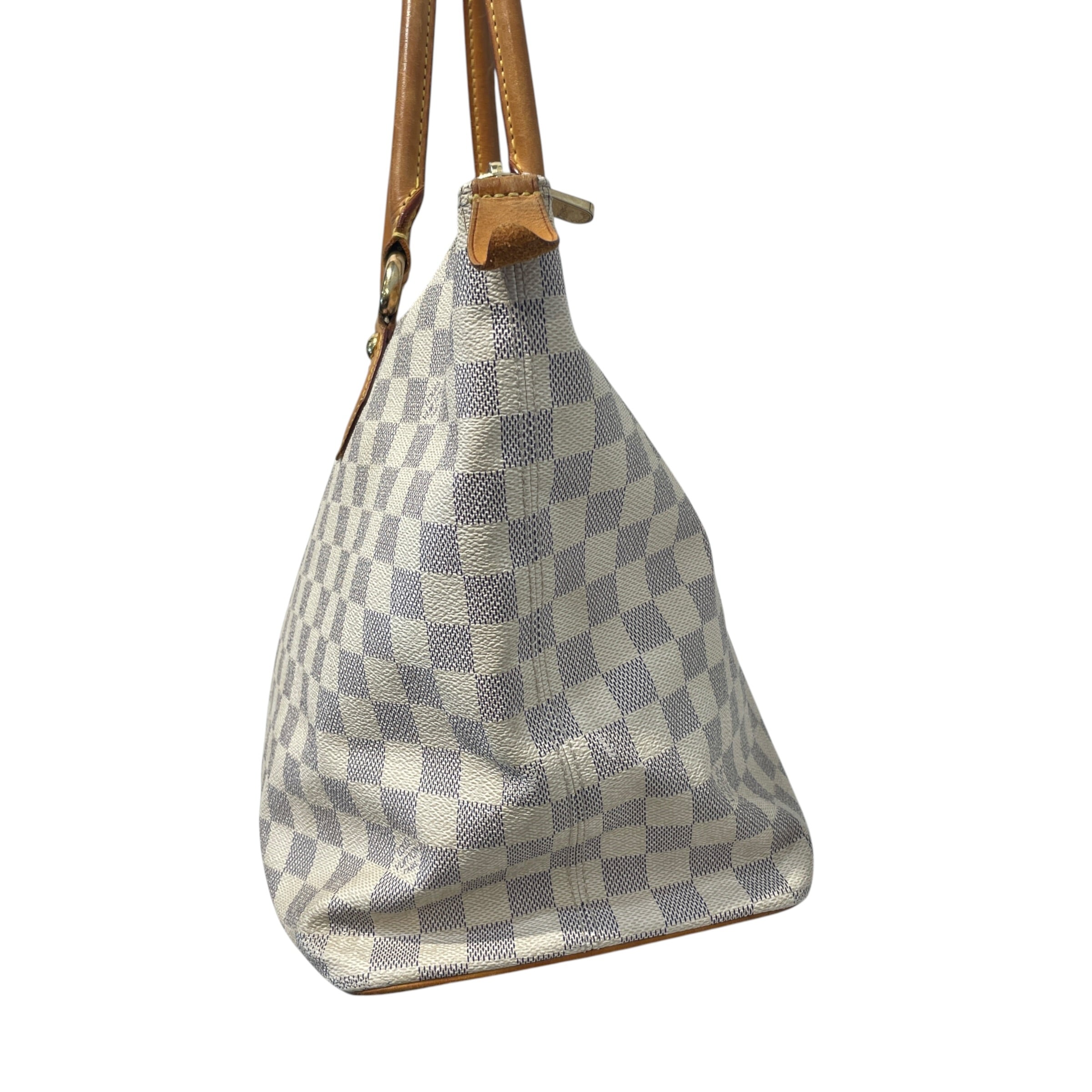 LOUIS VUITTON/Tote Bag/Monogram/Leather/WHT/Saleya Damier Azur PM Tote view 4