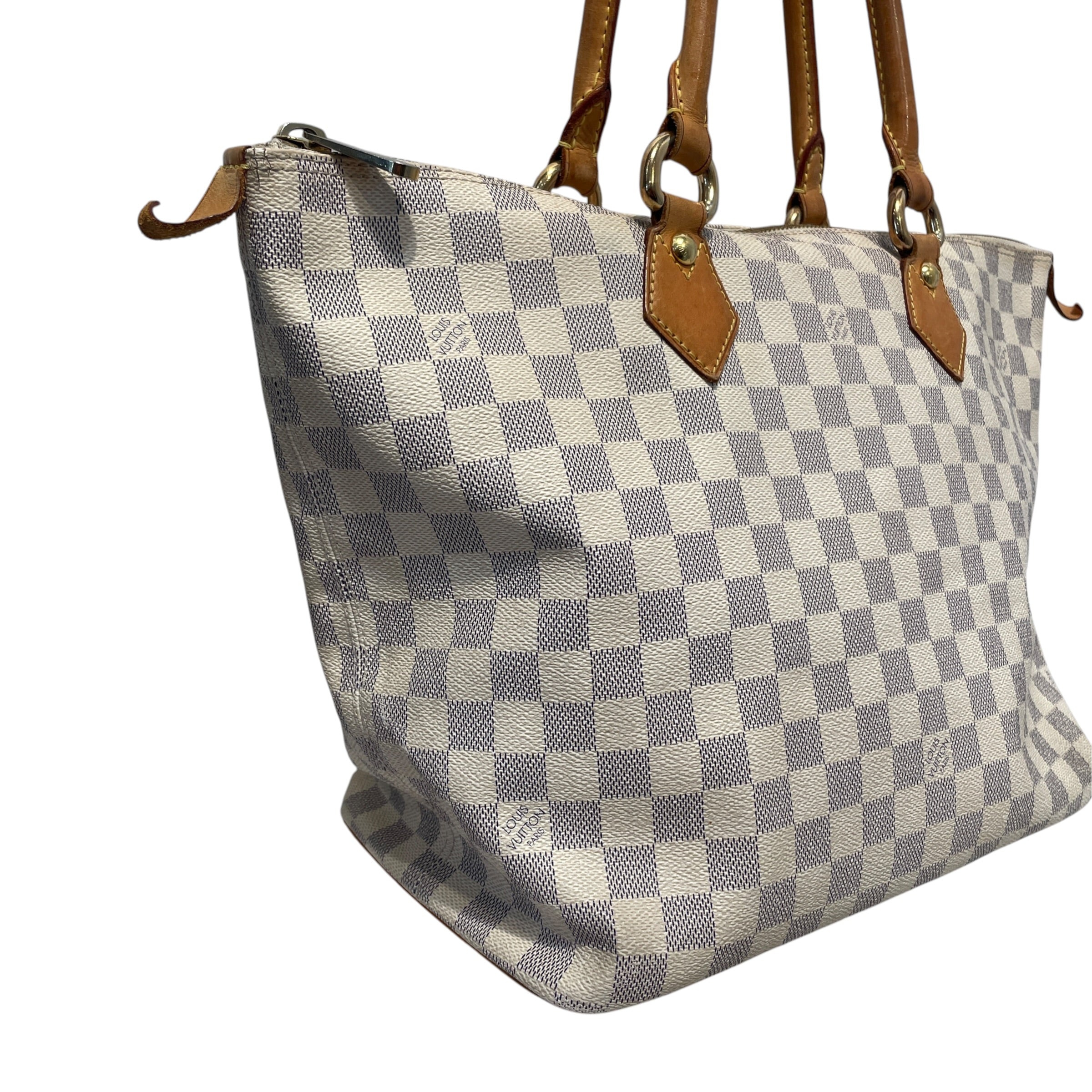 LOUIS VUITTON/Tote Bag/Monogram/Leather/WHT/Saleya Damier Azur PM Tote view 3