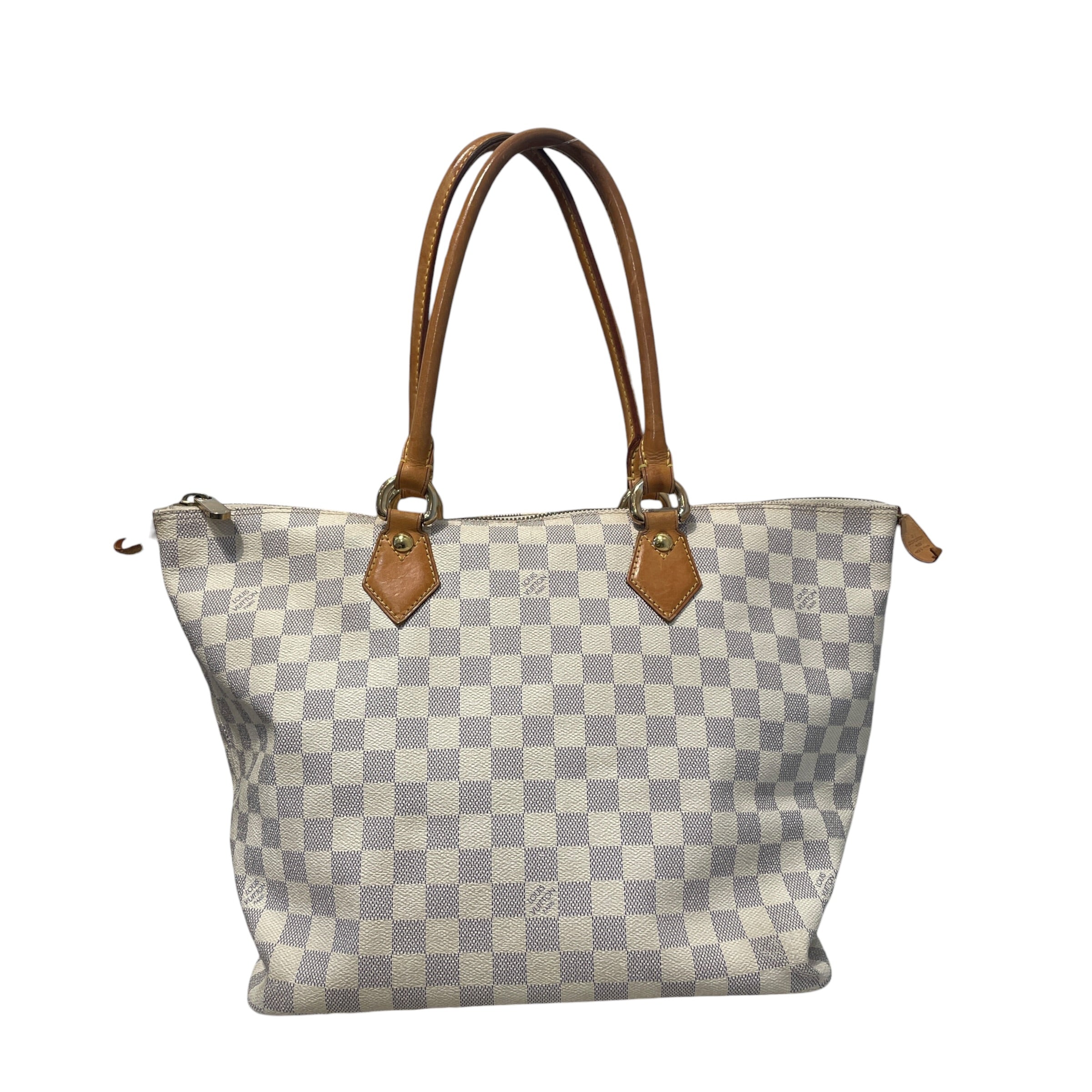 LOUIS VUITTON/Tote Bag/Monogram/Leather/WHT/Saleya Damier Azur PM Tote view 1