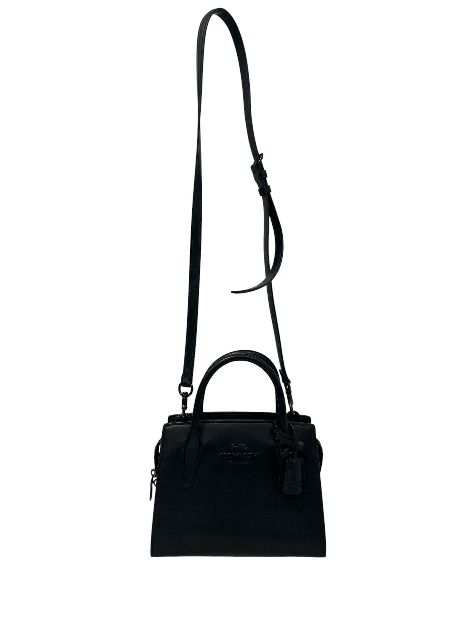 COACH/Hand Bag/Leather/BLK/ANDREA CARRYALL view 1