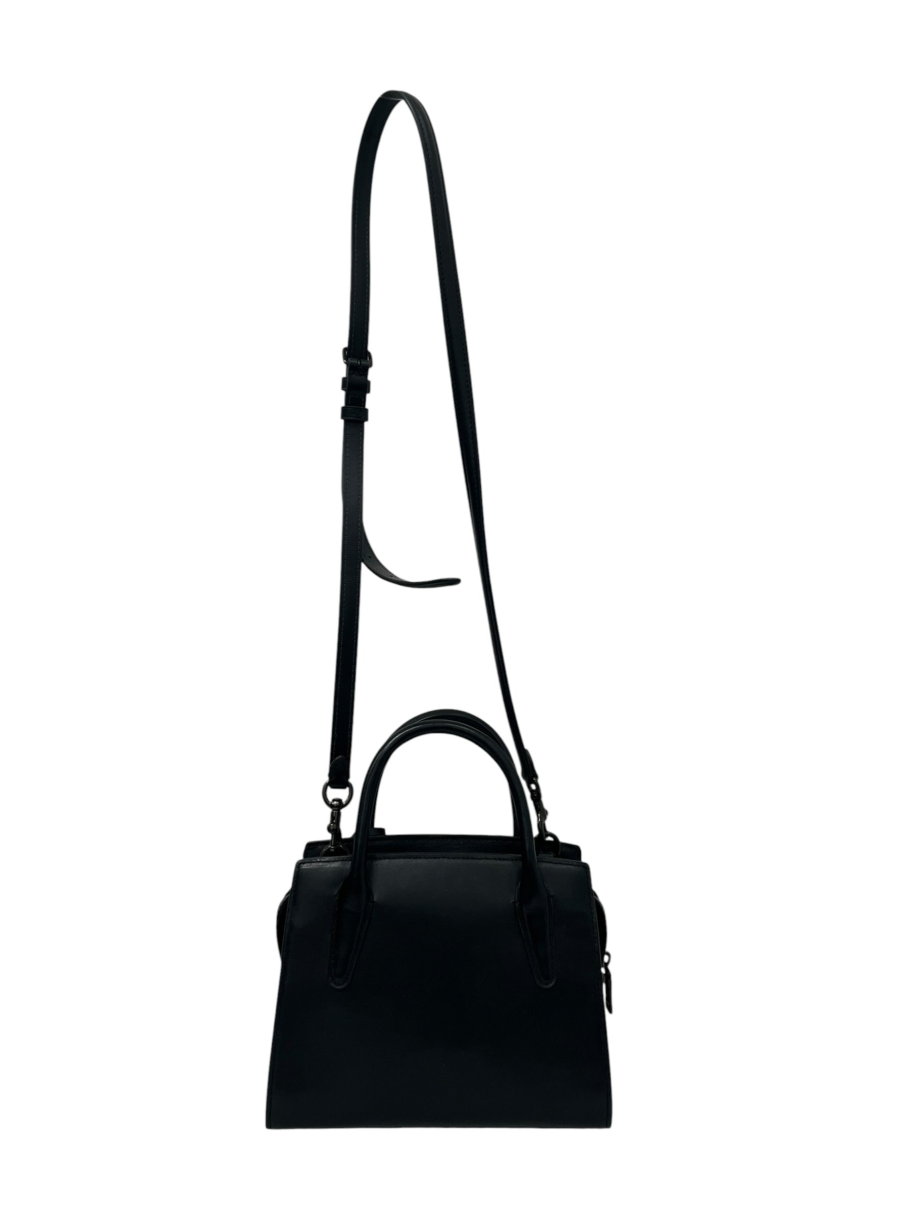 COACH/Hand Bag/Leather/BLK/ANDREA CARRYALL view 2