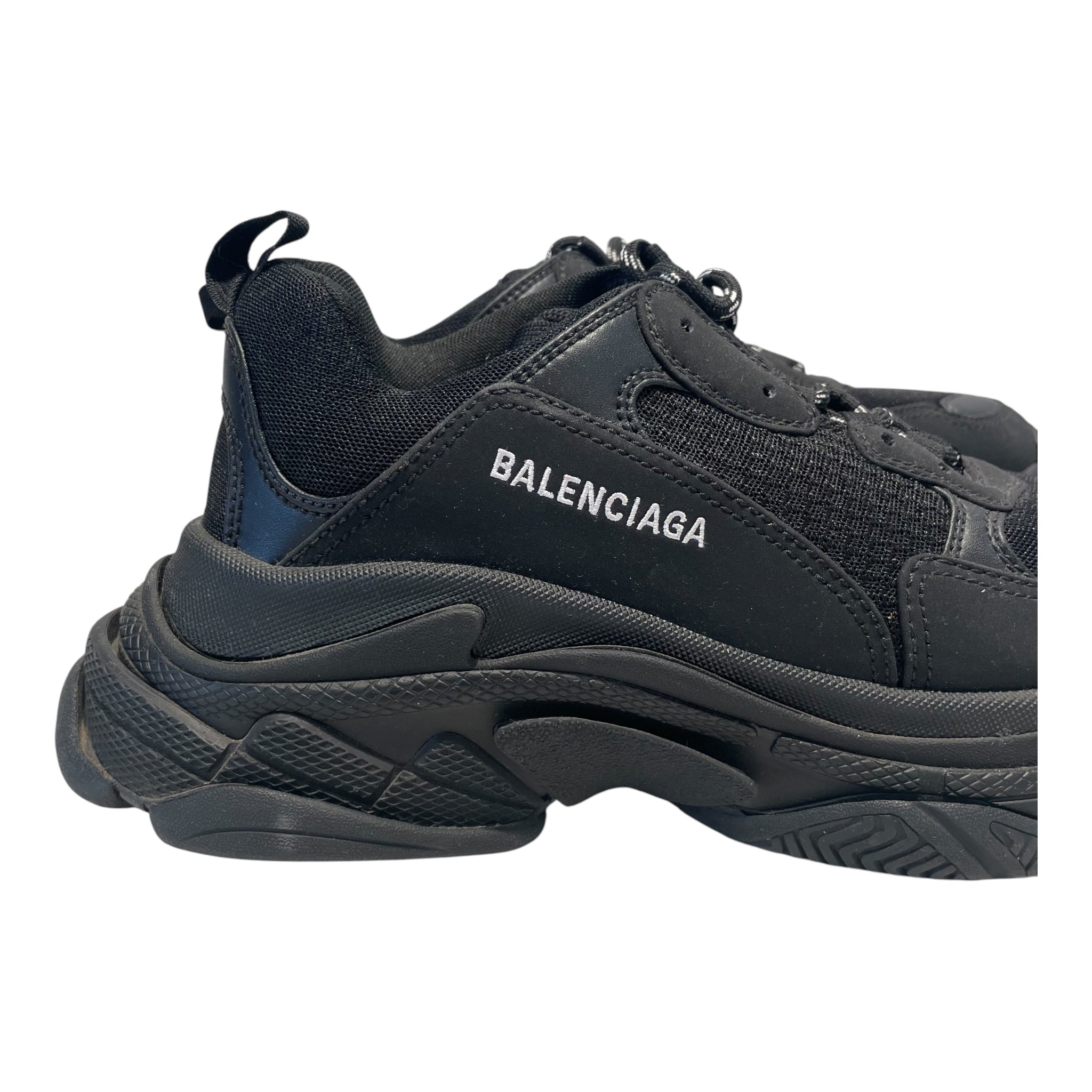 BALENCIAGA/Low-Sneakers/EU 42/Cotton/BLK/triple s sneakers view 3