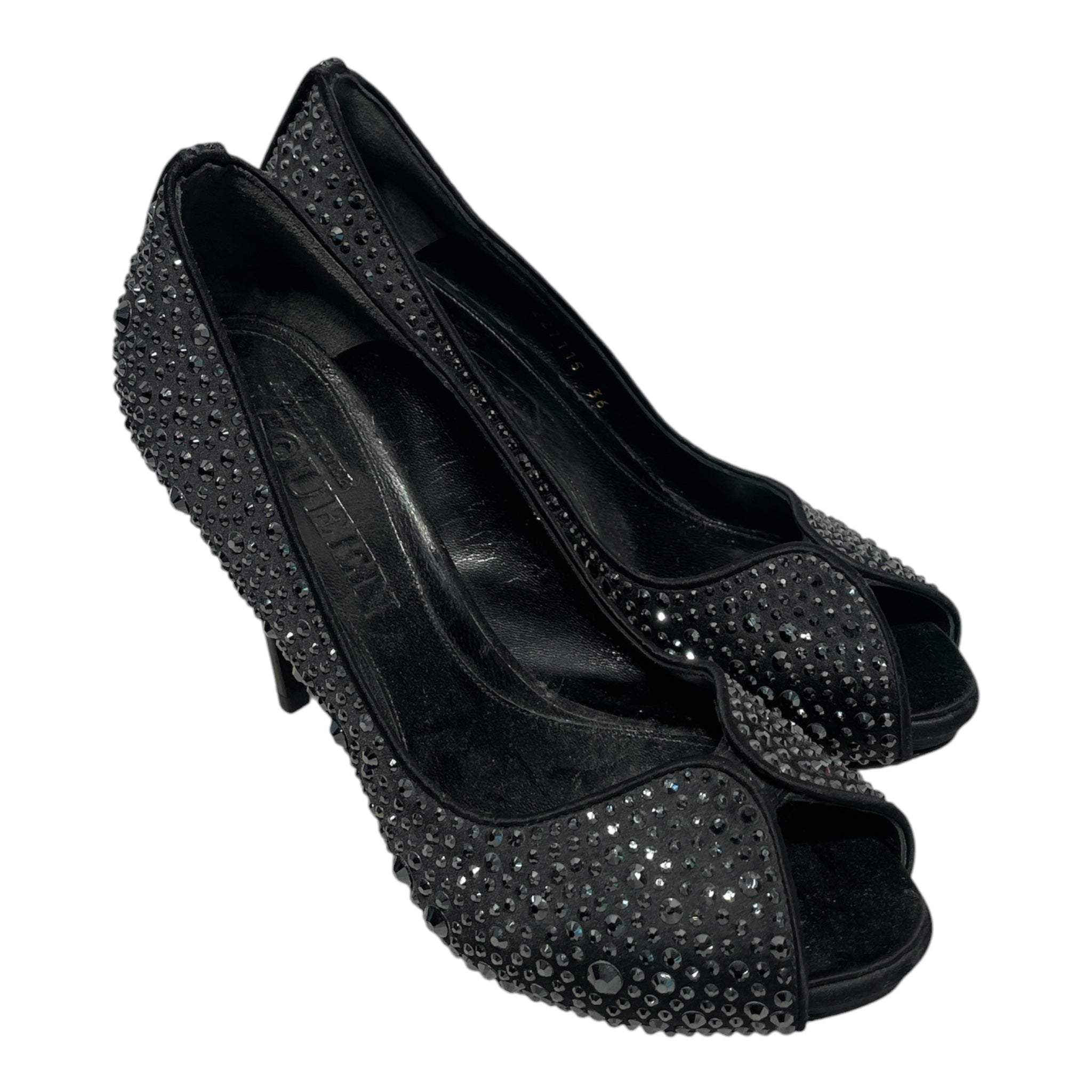 Alexander McQueen/Heels/EU 36/BLK/VELVET/SWAVORSKI CRYSTALS view 1