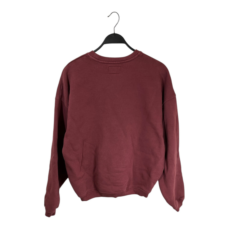 STUSSY/Sweater/M/Cotton/RED/Vintage Faded Script Crewneck