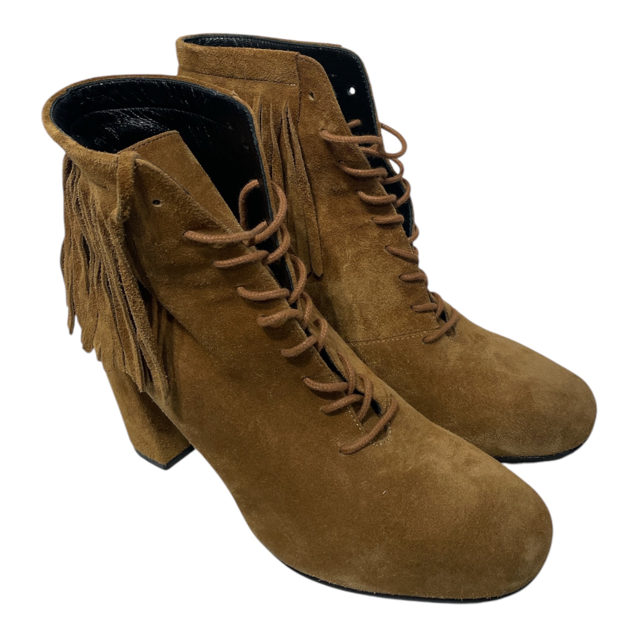 SAINT LAURENT/Western Boots/EU 36.5/Suede/CML/FRINGE ACCENTS view 1