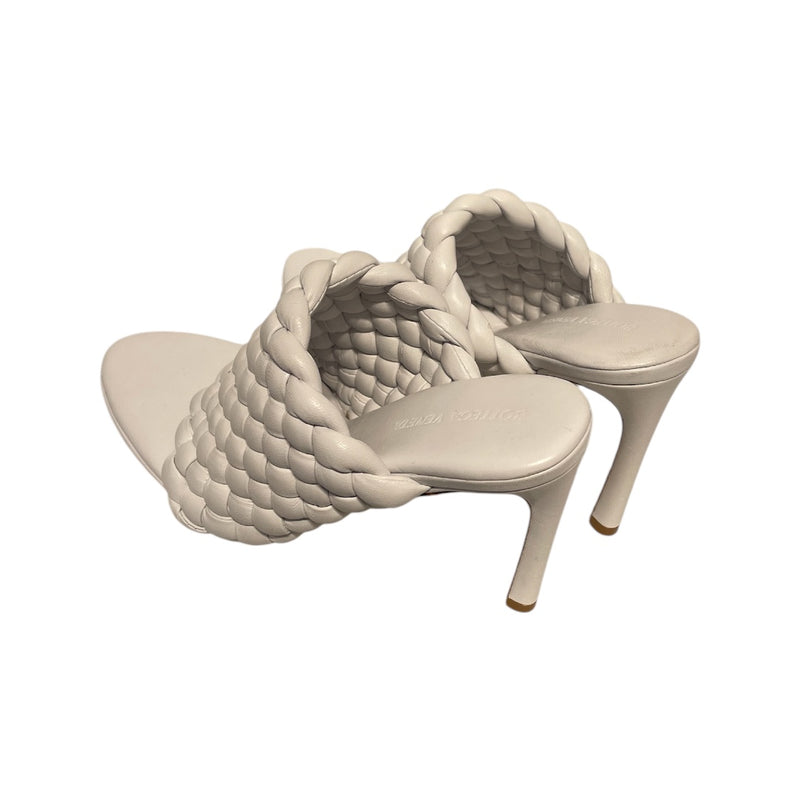 BOTTEGA VENETA/Heels/EU 39/Leather/WHT/WOVEN