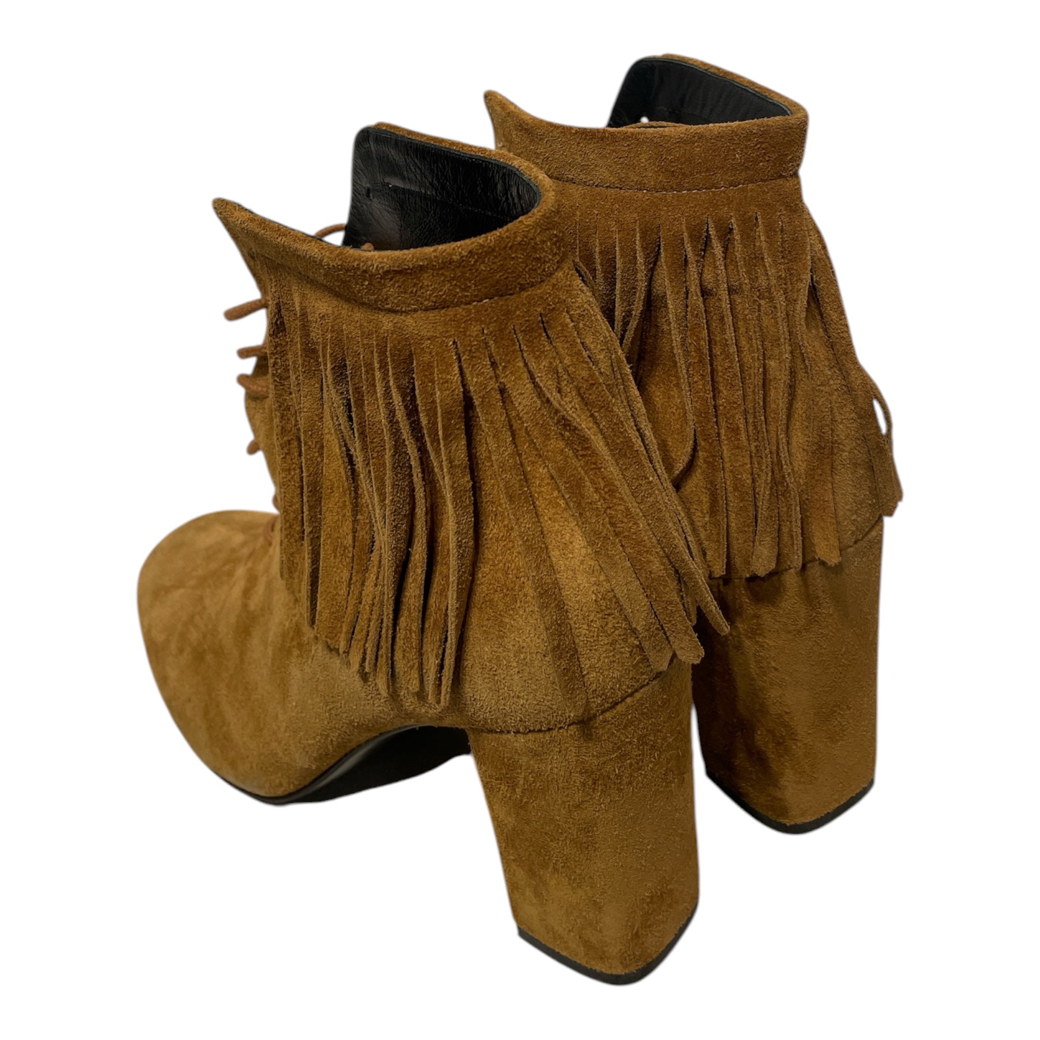 SAINT LAURENT/Western Boots/EU 36.5/Suede/CML/FRINGE ACCENTS view 2
