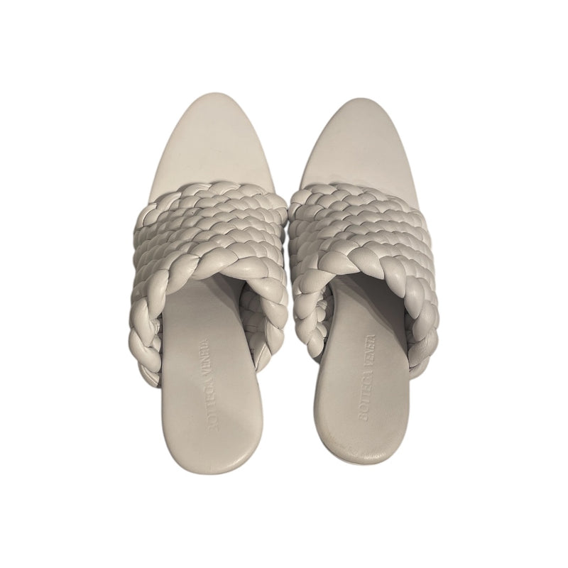 BOTTEGA VENETA/Heels/EU 39/Leather/WHT/WOVEN