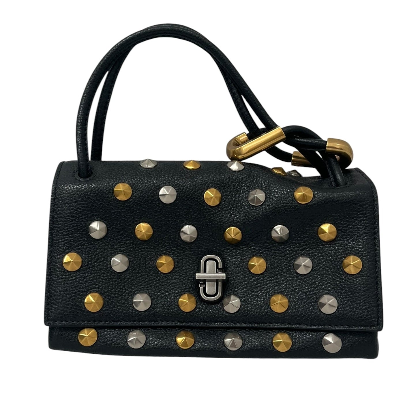 MARC JACOBS/Hand Bag/Leather/BLK/SILVER GOLD STUDS view 1