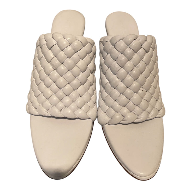 BOTTEGA VENETA/Heels/EU 39/Leather/WHT/WOVEN