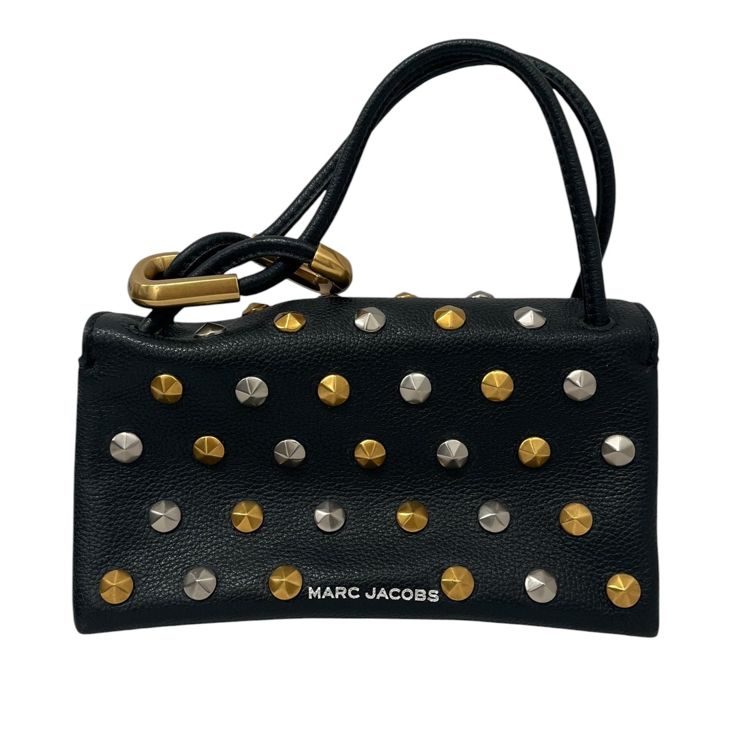 MARC JACOBS/Hand Bag/Leather/BLK/SILVER GOLD STUDS view 2