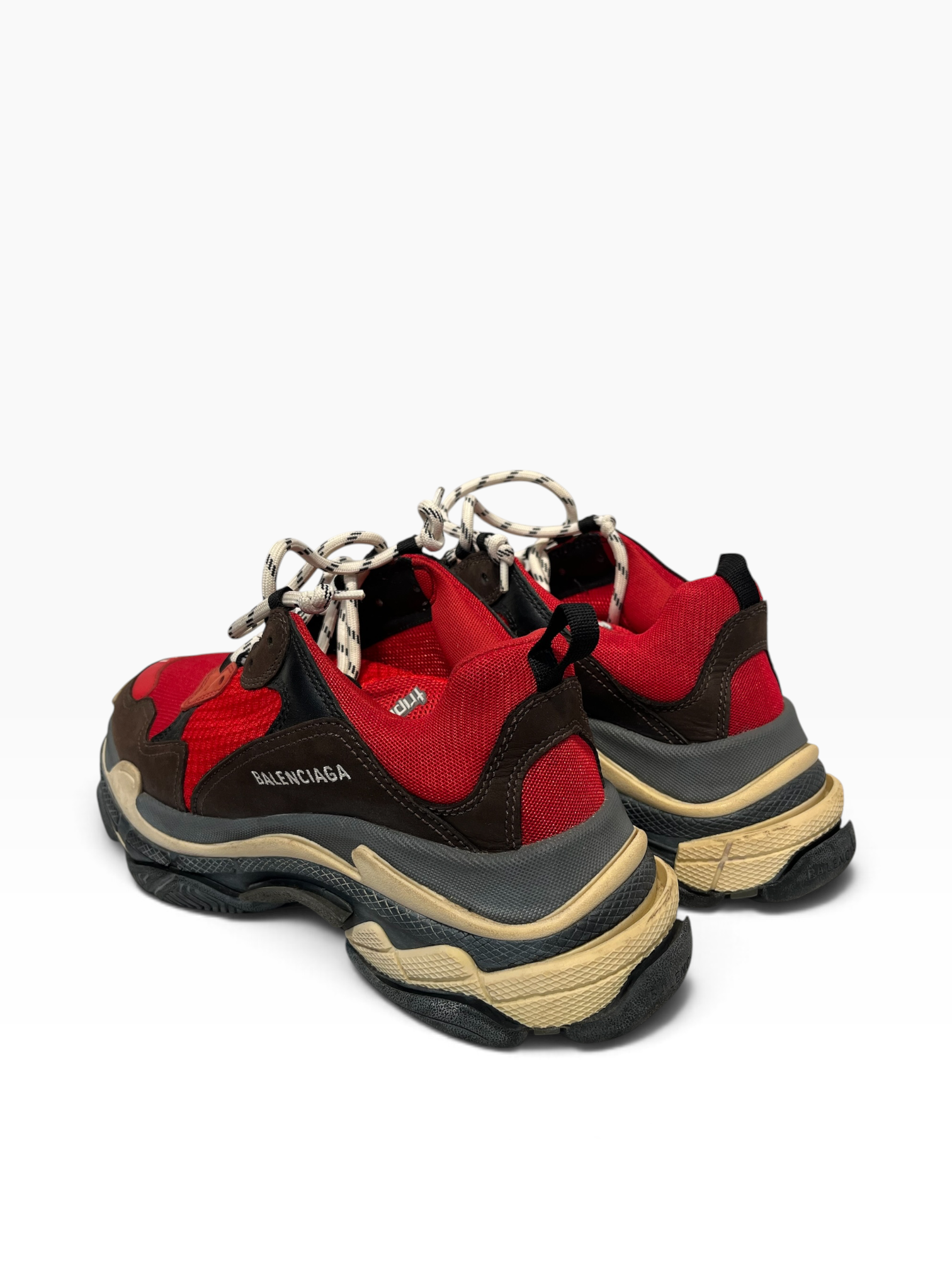 BALENCIAGA/Low-Sneakers/EU 41/Border/RED/Red/Gray/Brown view 2
