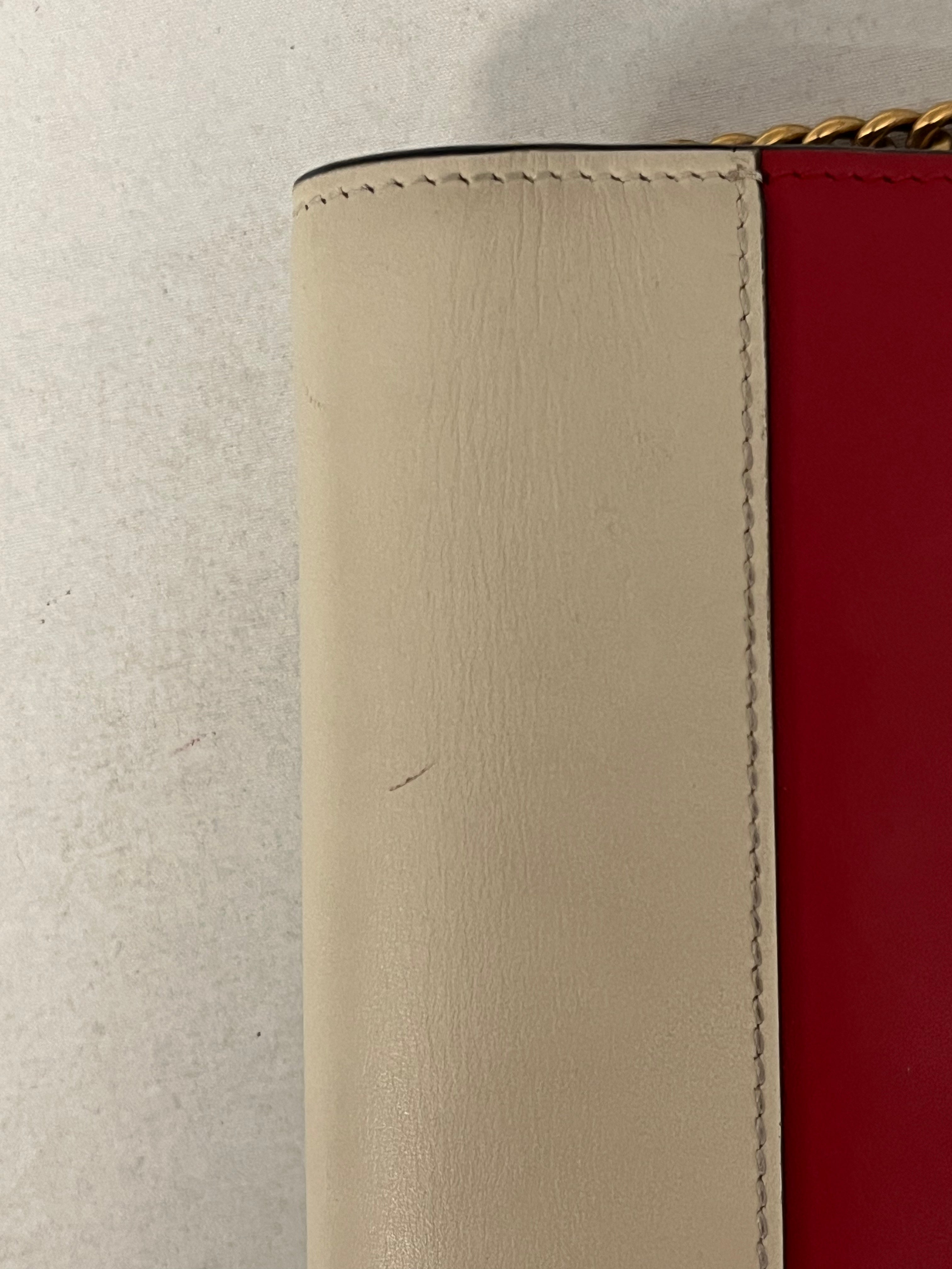 GUCCI/Cross Body Bag/Stripe/Leather/BLU/QUEEN MARGARET WALLET view 5