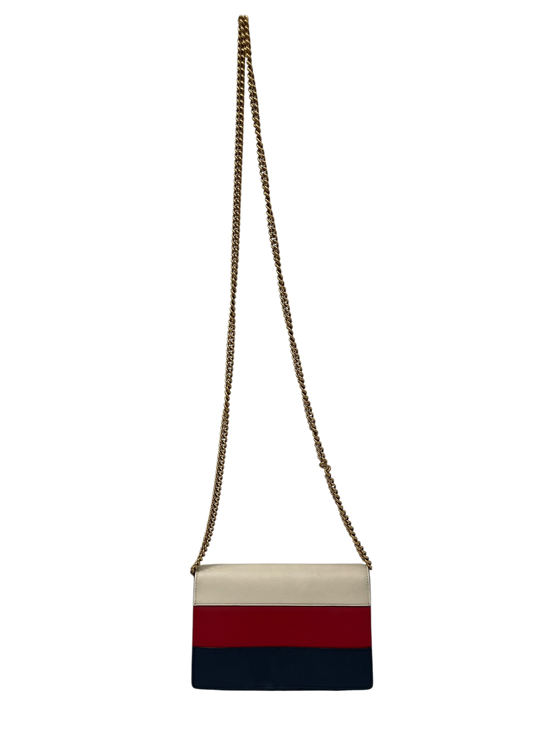 GUCCI/Cross Body Bag/Stripe/Leather/BLU/QUEEN MARGARET WALLET view 2