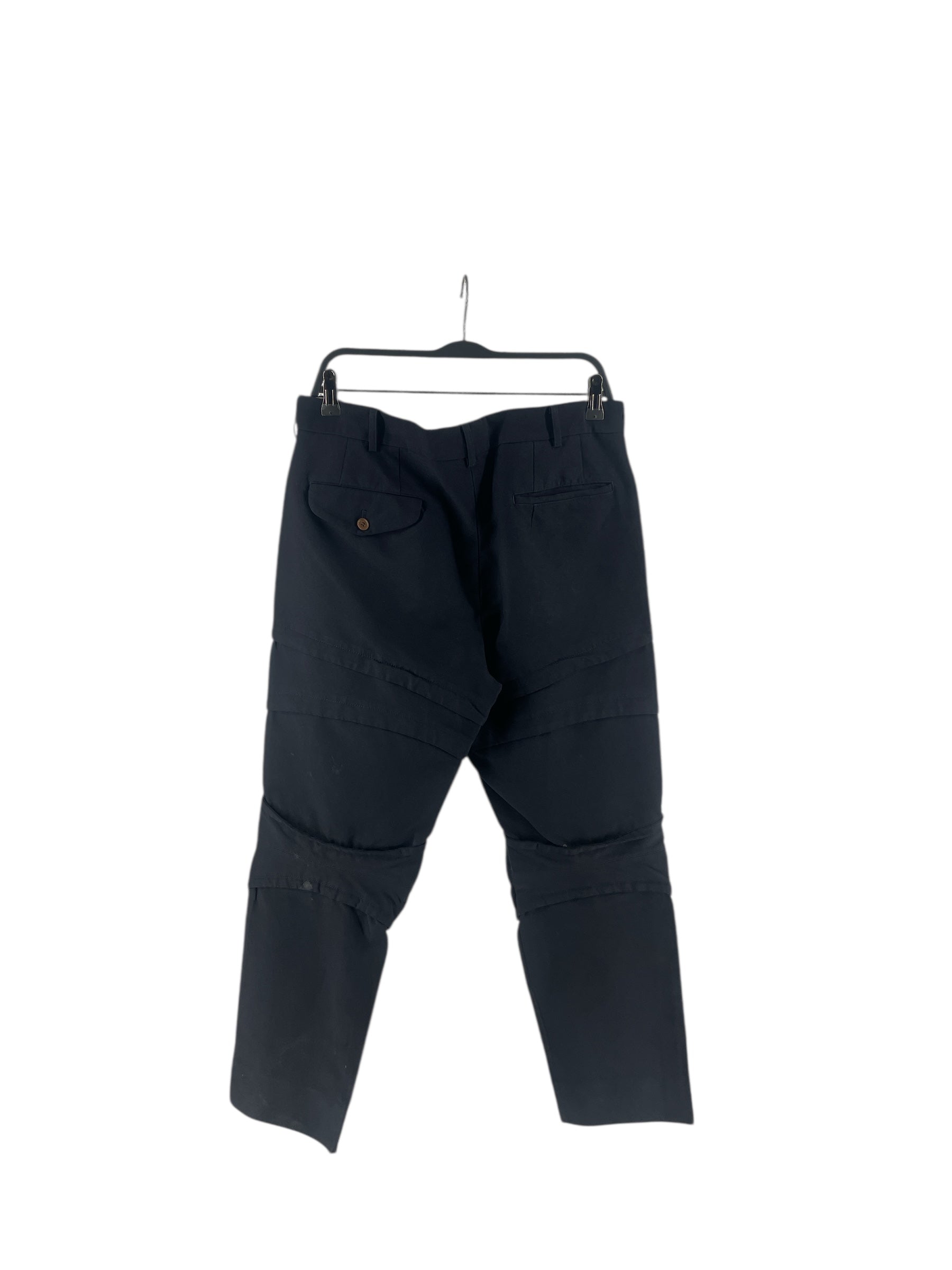 COMME des GARCONS HOMME PLUS/Straight Pants/L/Wool/NVY/AD2018 MULTI LAYER view 2