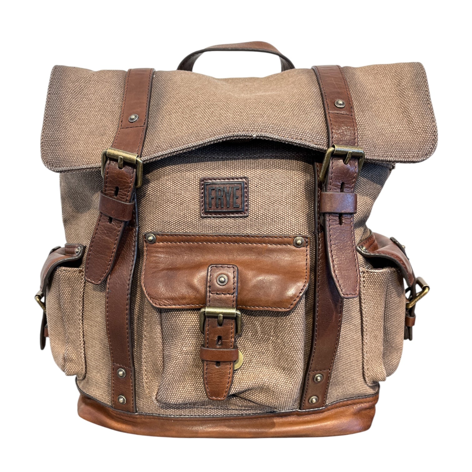 FRYE/Backpack/BRW/Canvas & Leather view 1