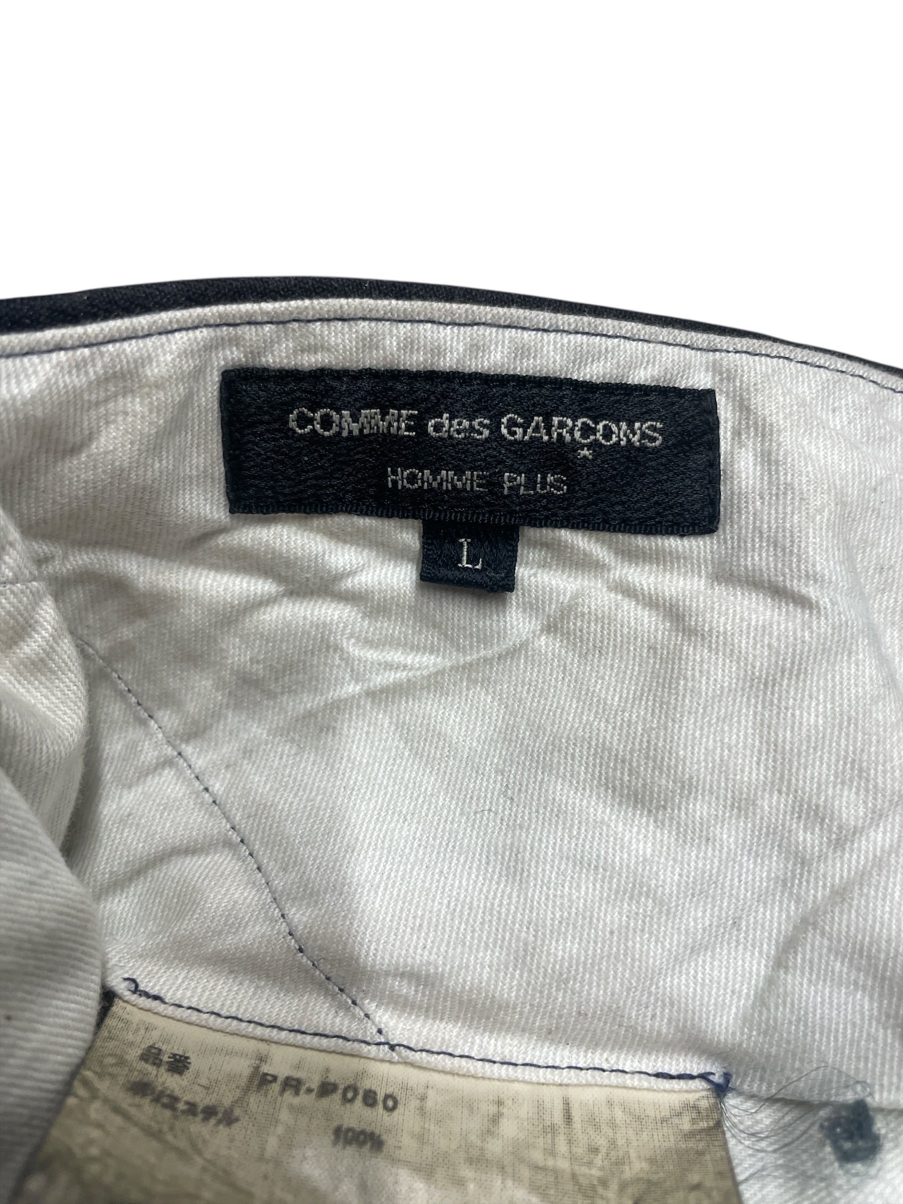 COMME des GARCONS HOMME PLUS/Straight Pants/L/Wool/NVY/AD2018 MULTI LAYER view 3