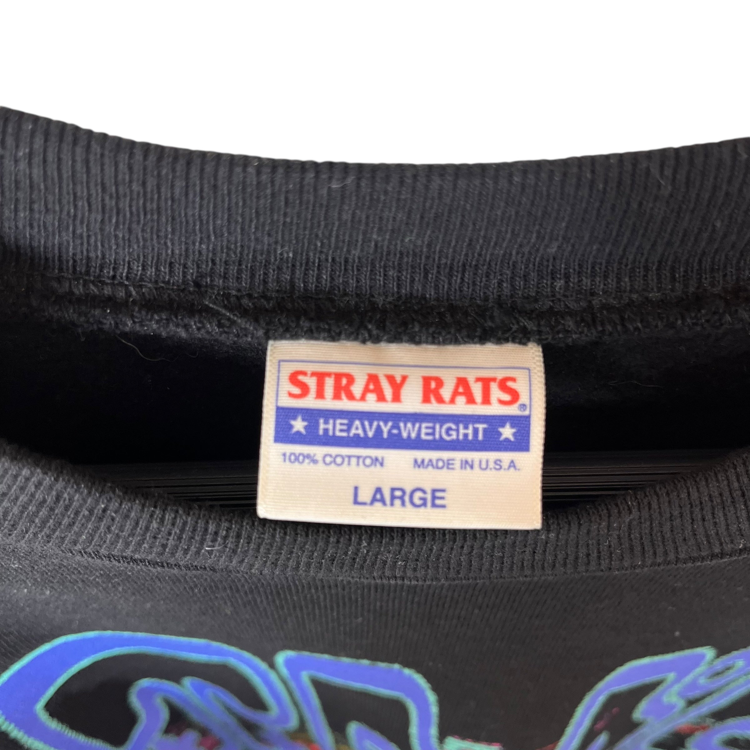 STRAY RATS/Sweatshirt/L/Cotton/BLK/DIGI LOGO view 3