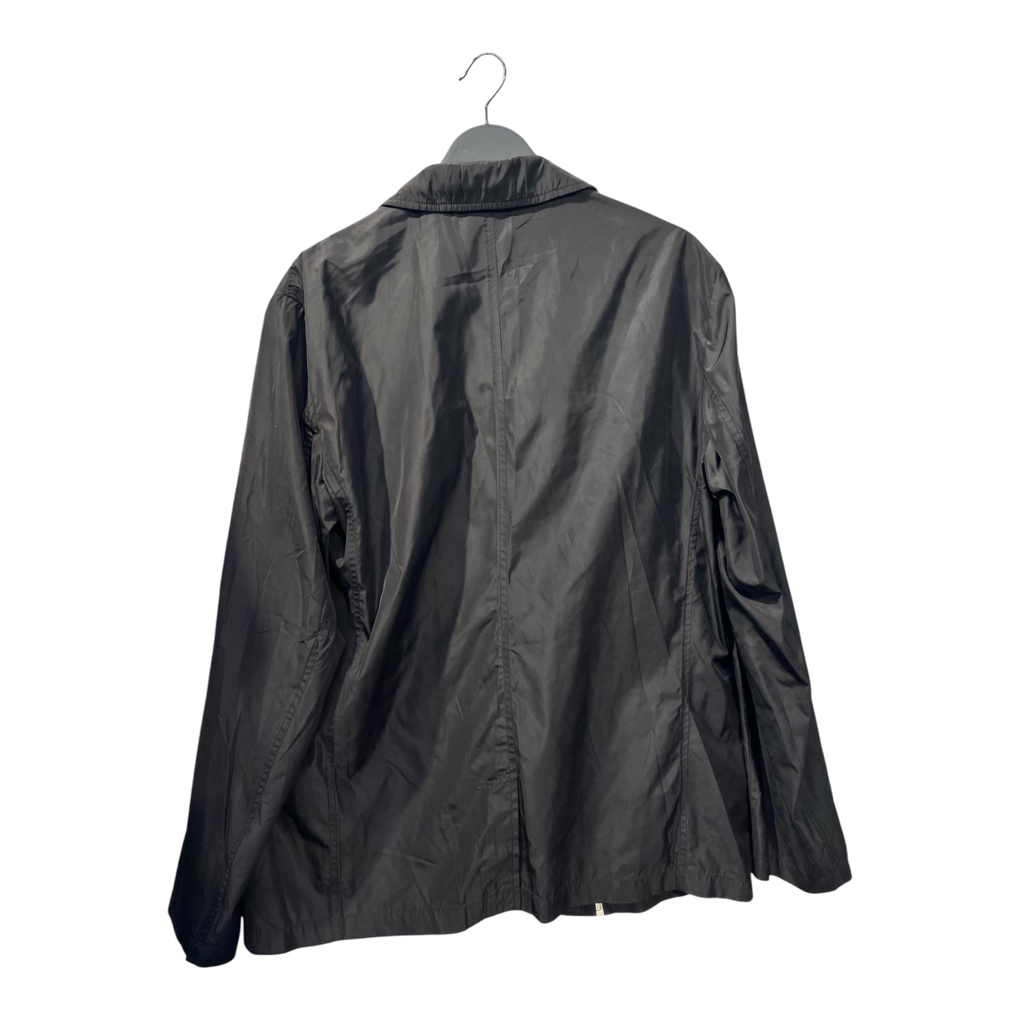 BALMAIN/Windbreaker/54/Polyester/BLK/SUEDE BRW COLLAR view 2