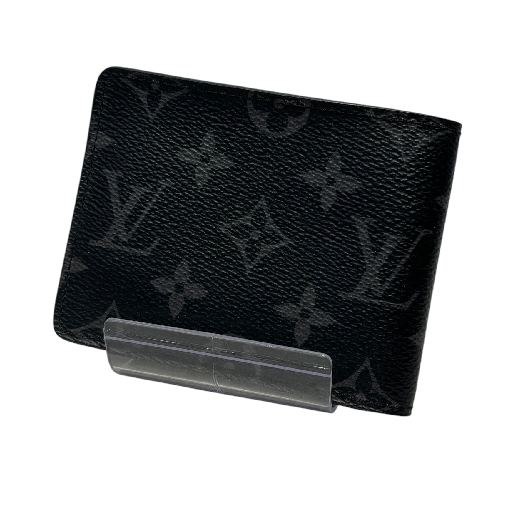 LOUIS VUITTON/Bifold Wallet/Monogram/Leather/BLK/M's/GREY/ECLIPSE CANVAS/SLENDER view 2
